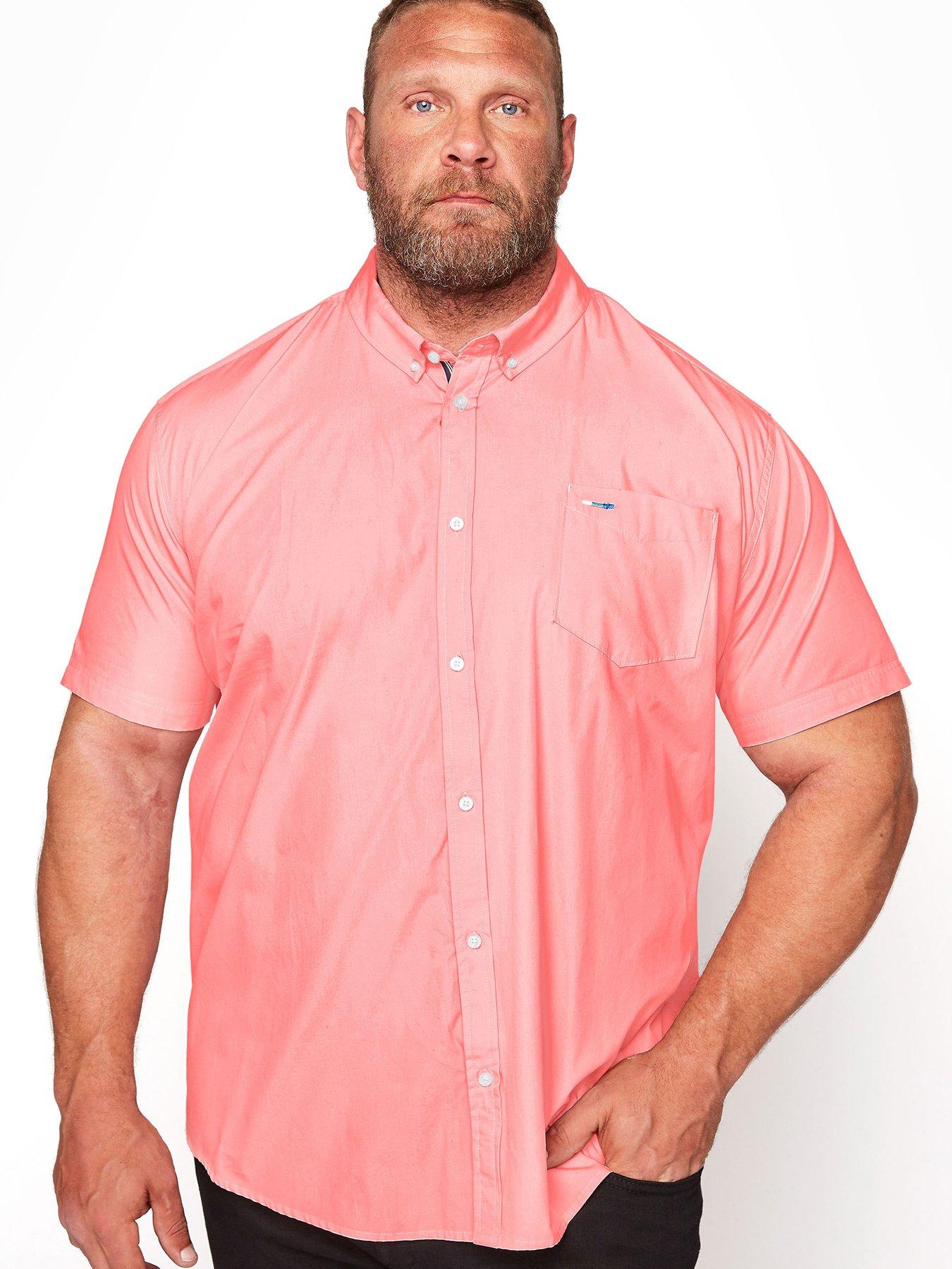 badrhino-badrhino-essential-smart-short-sleeve-oxford-shirt-pinkfront