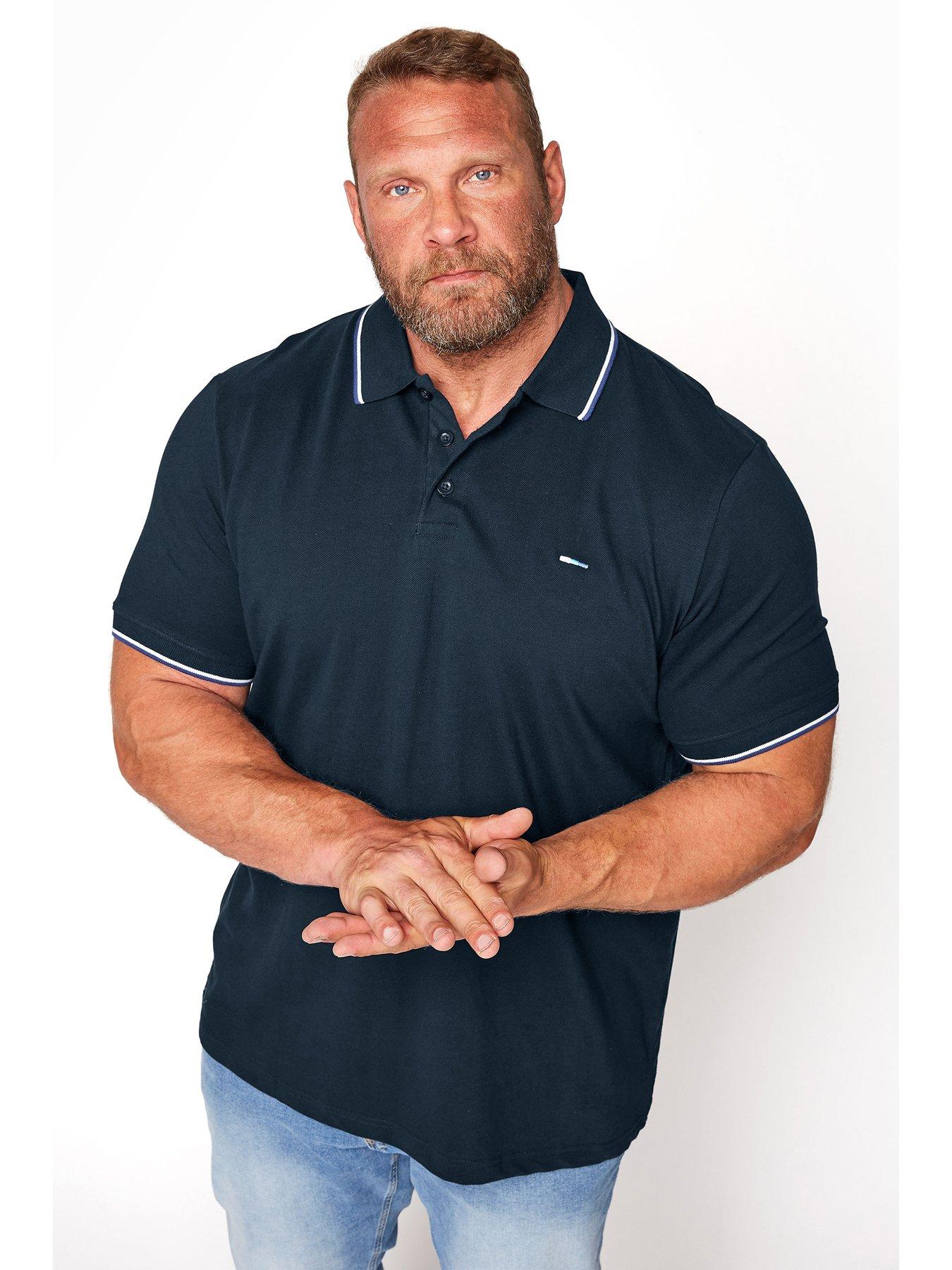 undefined BadRhino Essential Short Sleeve Tipping Polo Shirt - Navy