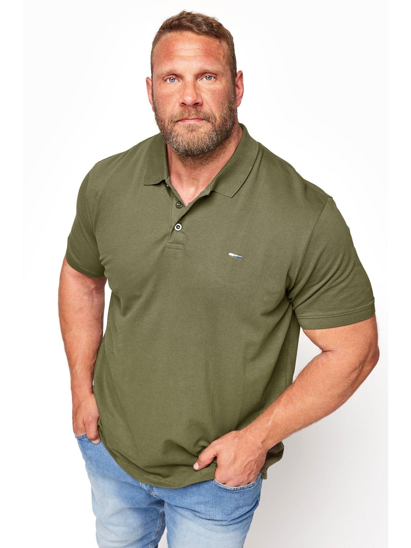 undefined BadRhino Essential Short Sleeve Plain Polo Shirt - Khaki