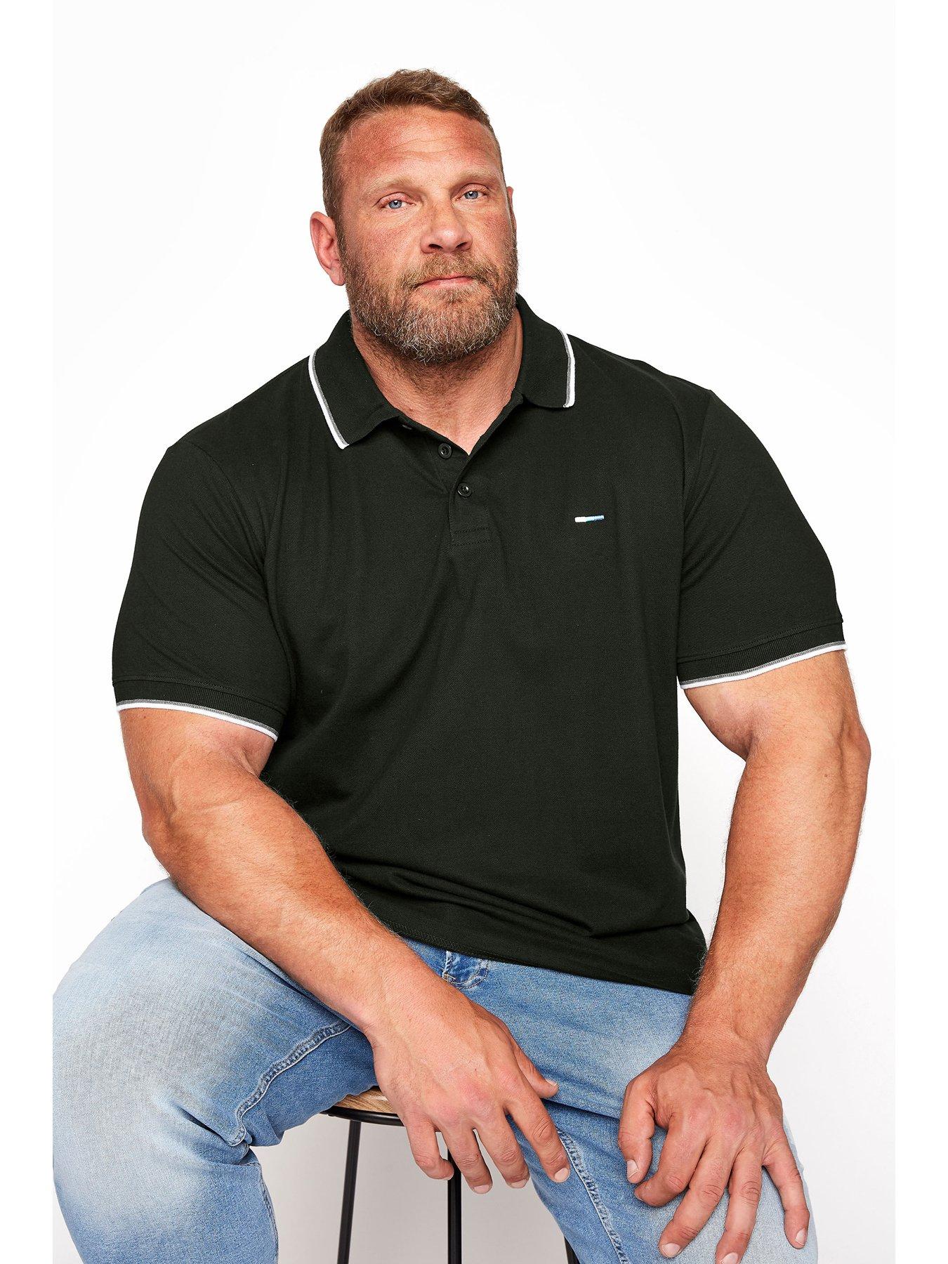 undefined BadRhino Essential Short Sleeve Tipping Polo Shirt - Black