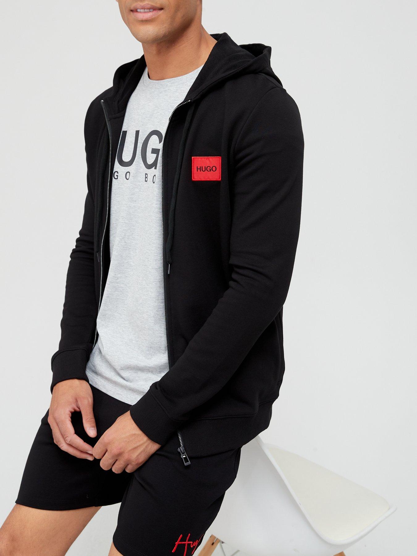 hugo-daple-red-patch-logo-zip-thru-hoodie-black