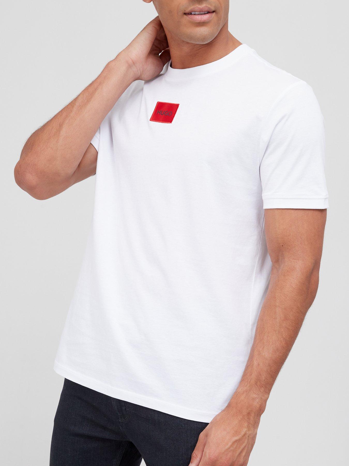 hugo-diragolino-red-patch-logo-t-shirt-white