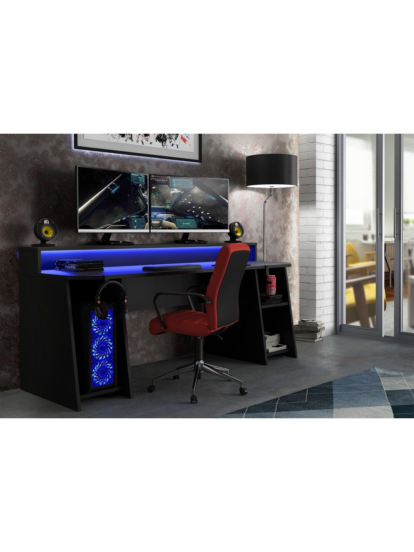 undefined Tezaur Gaming Desk with Colour Changing Lighting - FSC Certified