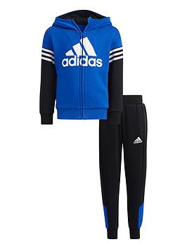 adidas-kids-unisex-lk-badge-of-sport-fleece-set-blueblack