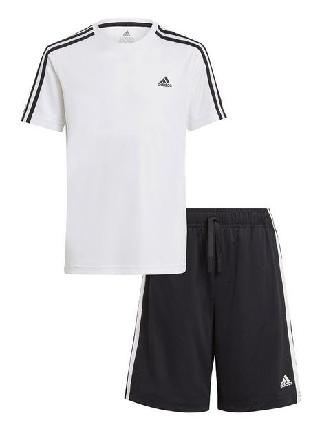 adidas-junior-boys-3-stripes-t-shirt-set-whiteblack