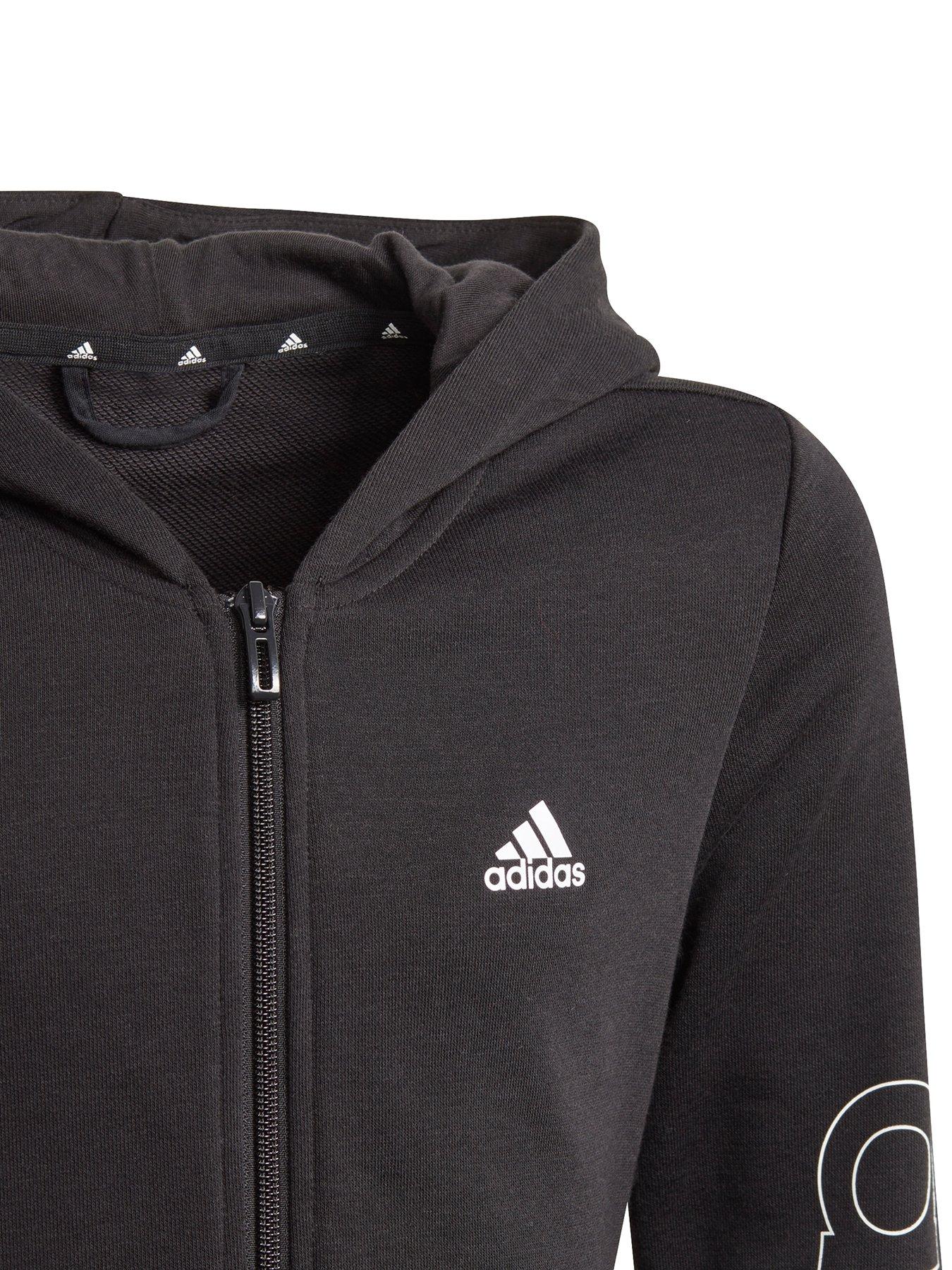 Adidas linear hoodie junior sale