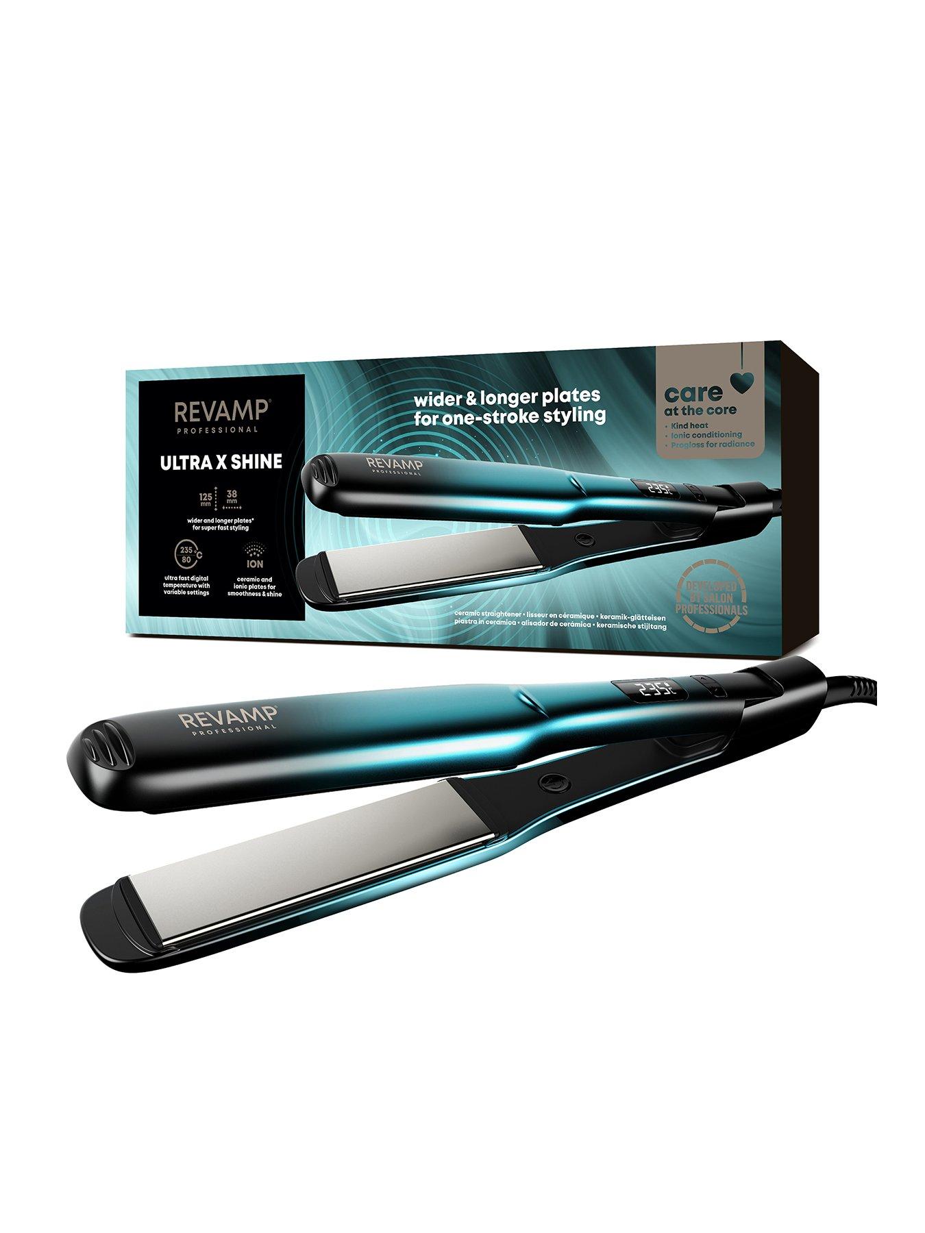 Image of Revamp Wide Ultra X Shine Ceramic Hair Straightener