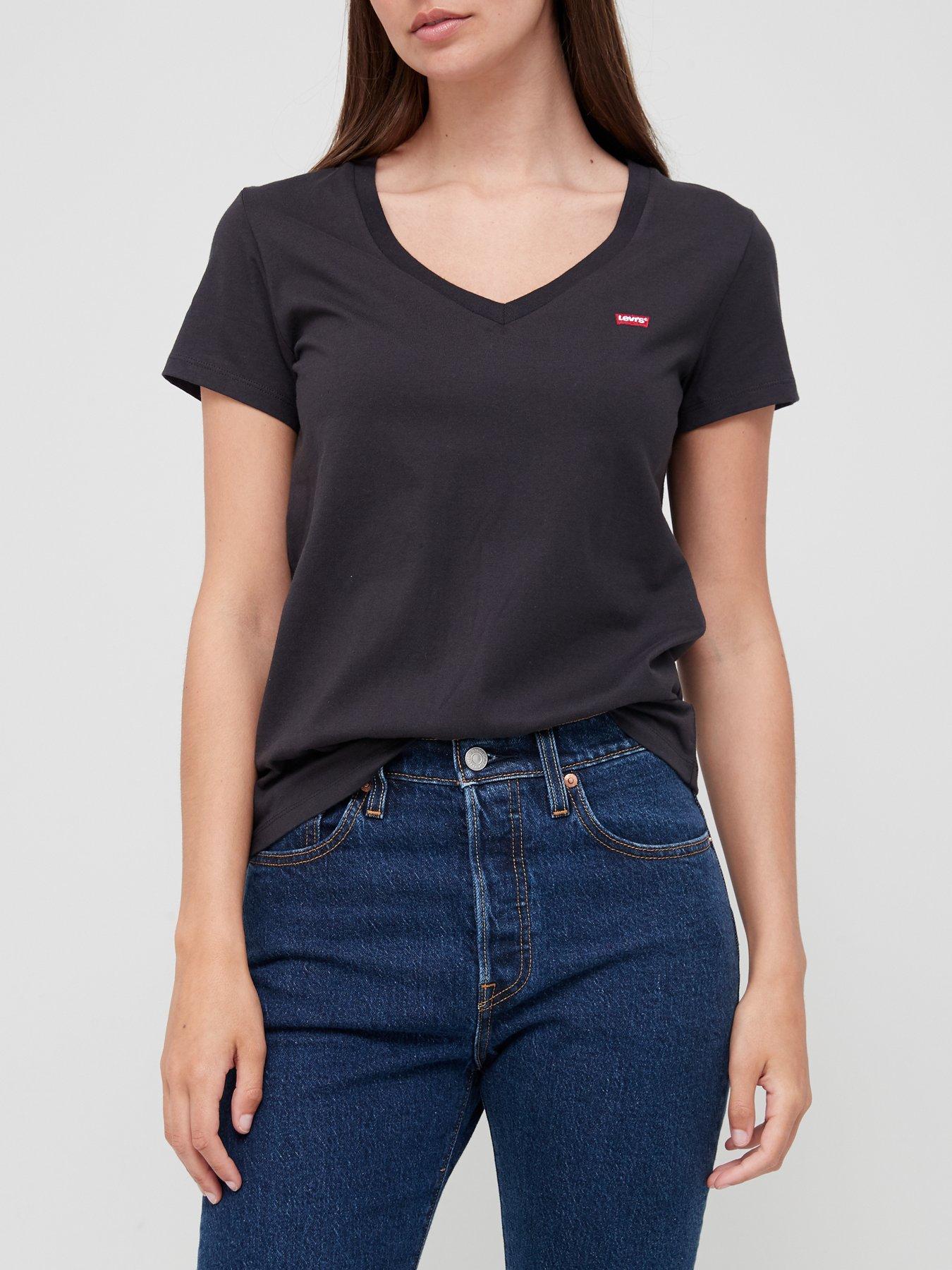 levis-v-neck-small-logo-tee-black