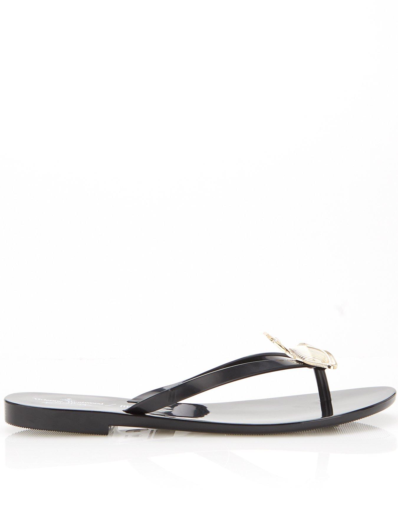 vivienne westwood flip flops black
