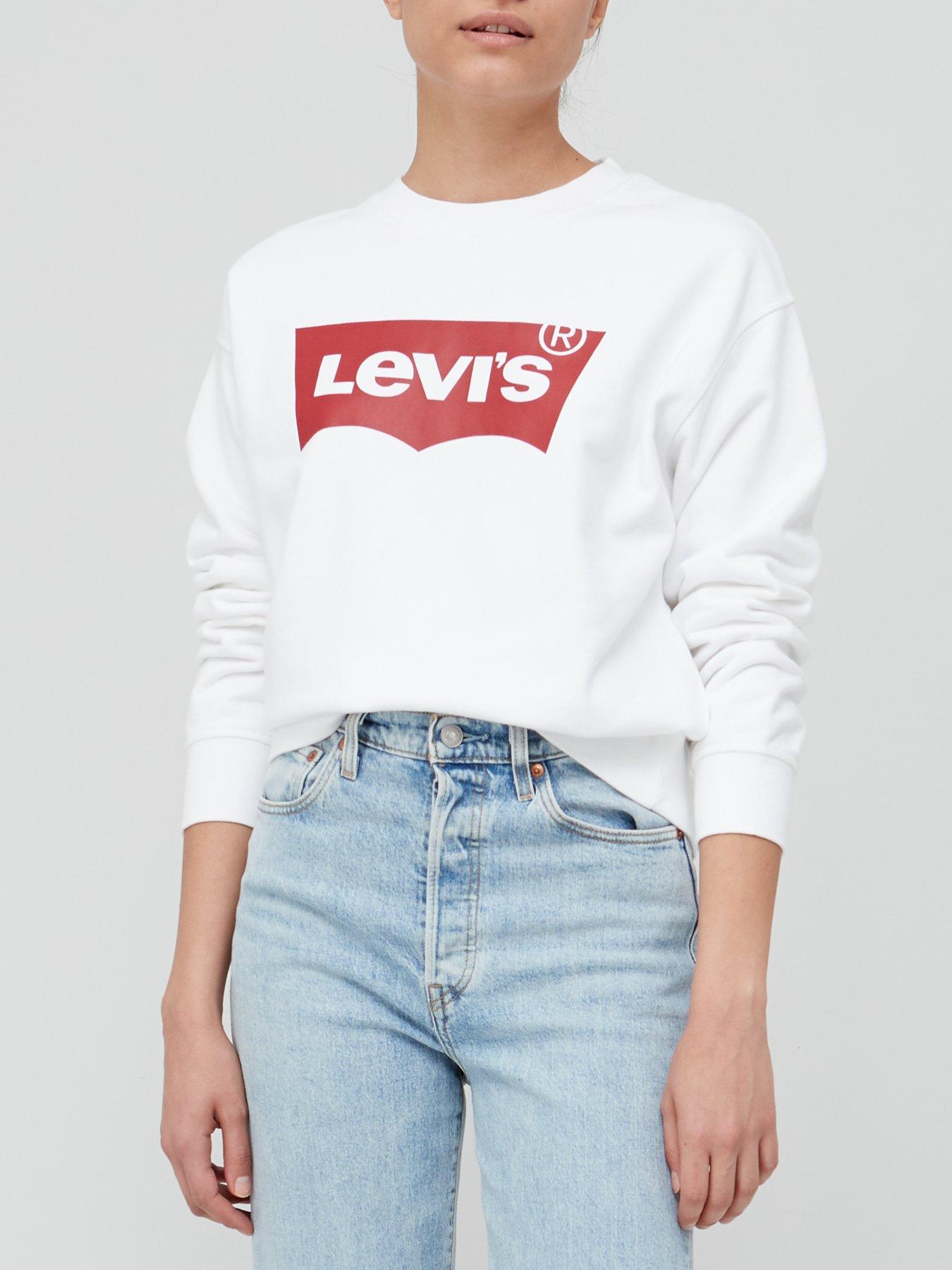 Levis white store jumper womens