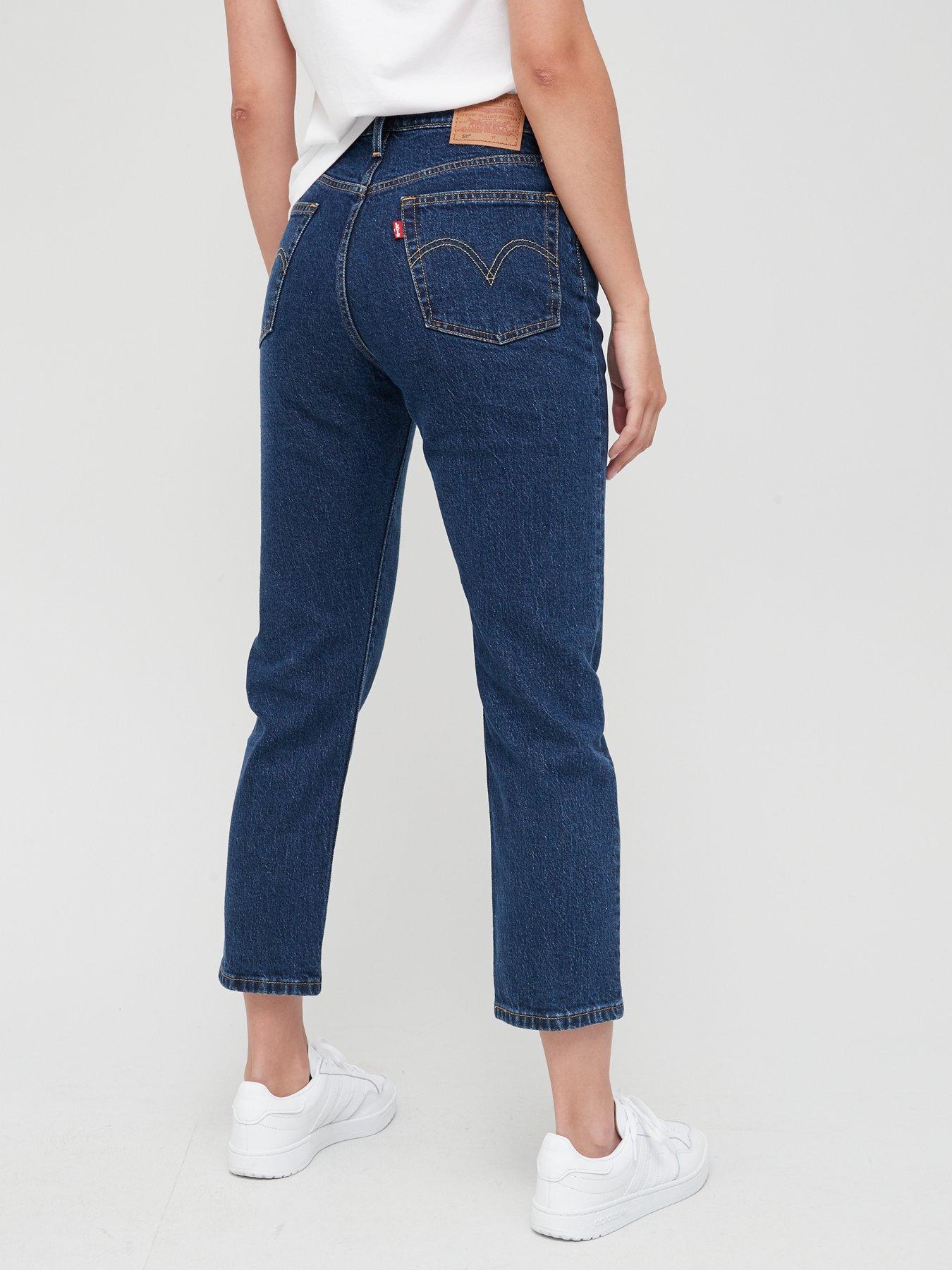 Levi's 501® Crop High Waist Straight Leg Jean Salsa Stonewash