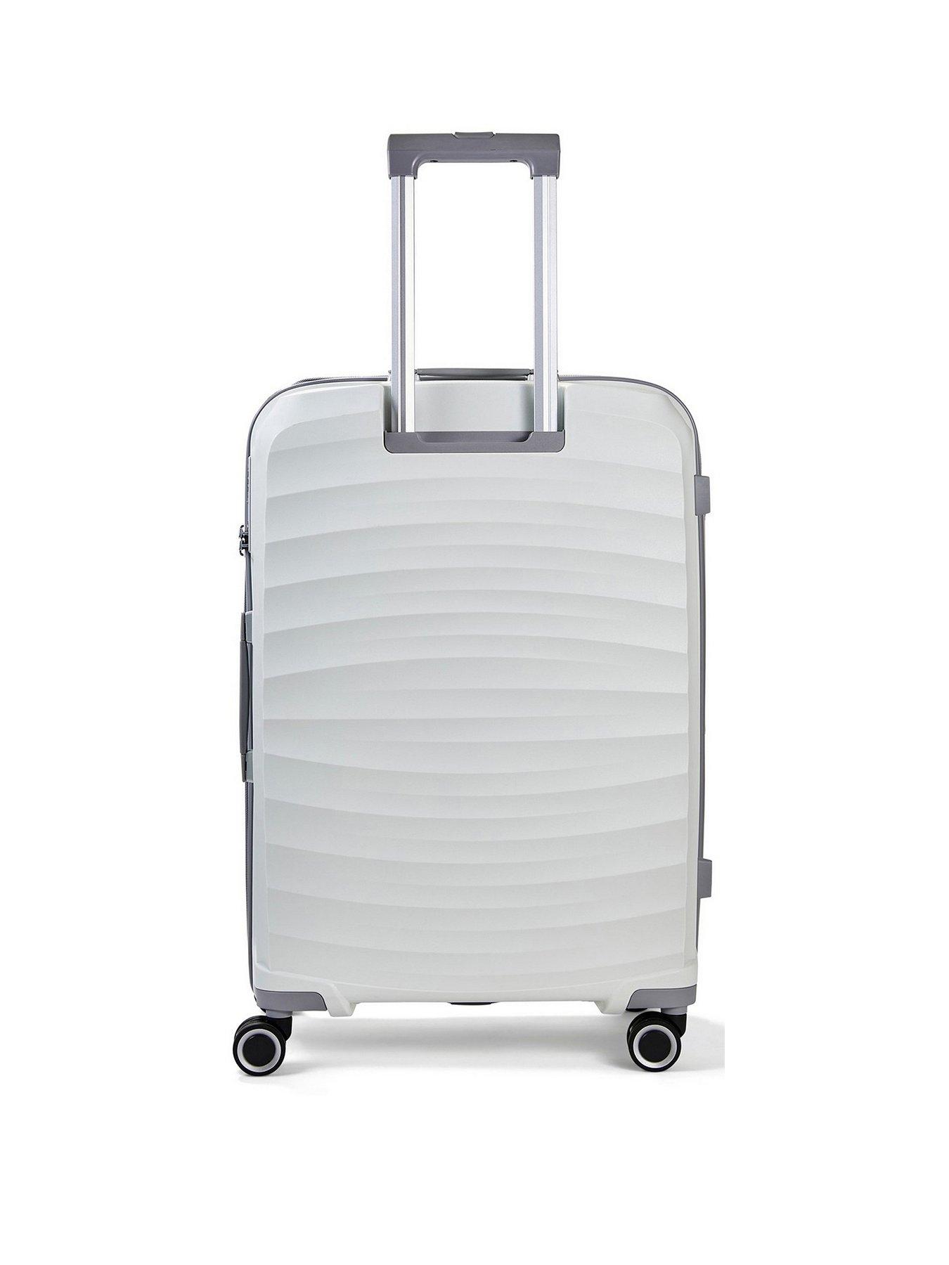 rock-luggage-sunwave-8-wheel-suitcase-cabin-whitestillFront