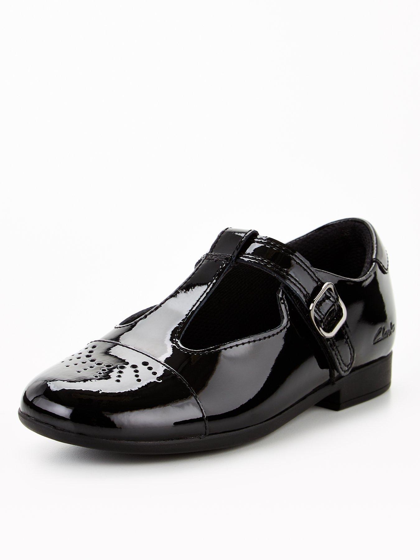 Clarks Clarks Girls Scala Spirit T-bar Shoes - Black Patent | Very Ireland