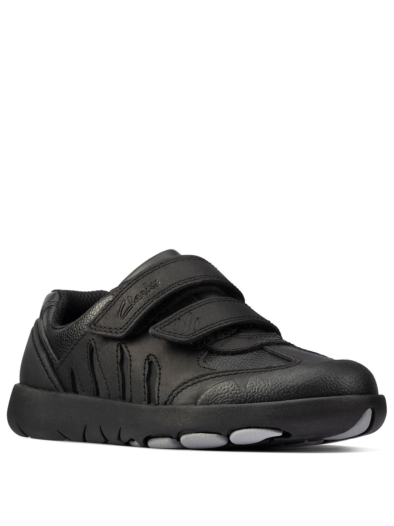 Kids Rex Dino Stride School Shoes Black