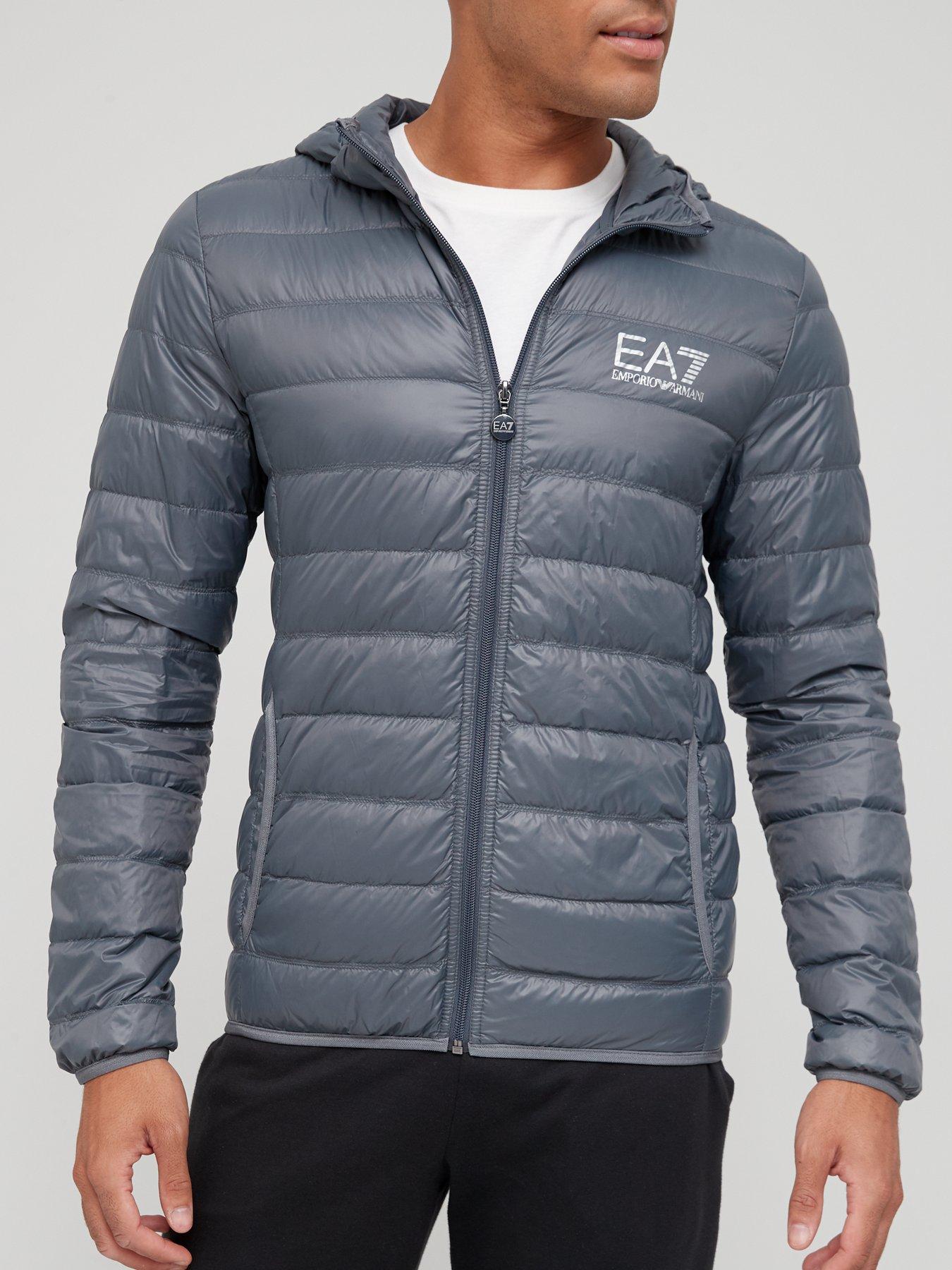 Grey on sale ea7 coat