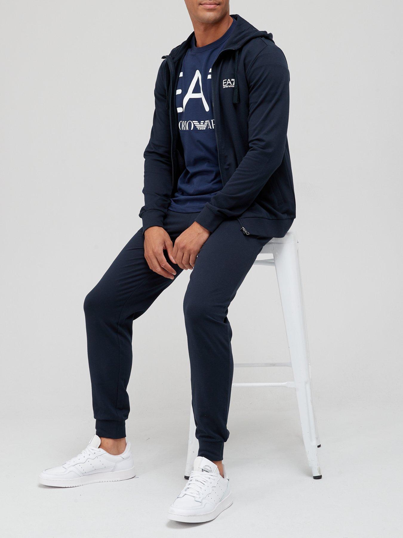 Ea7 navy hot sale tracksuit