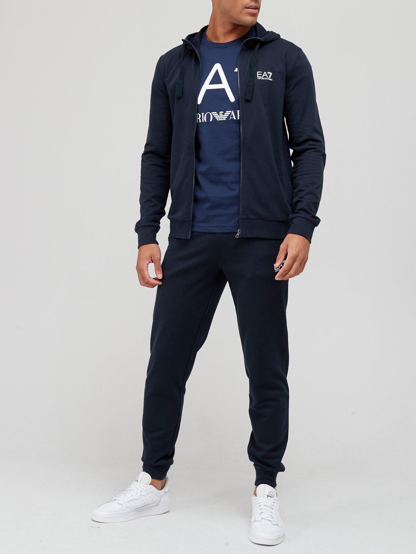 Armani best sale navy tracksuit