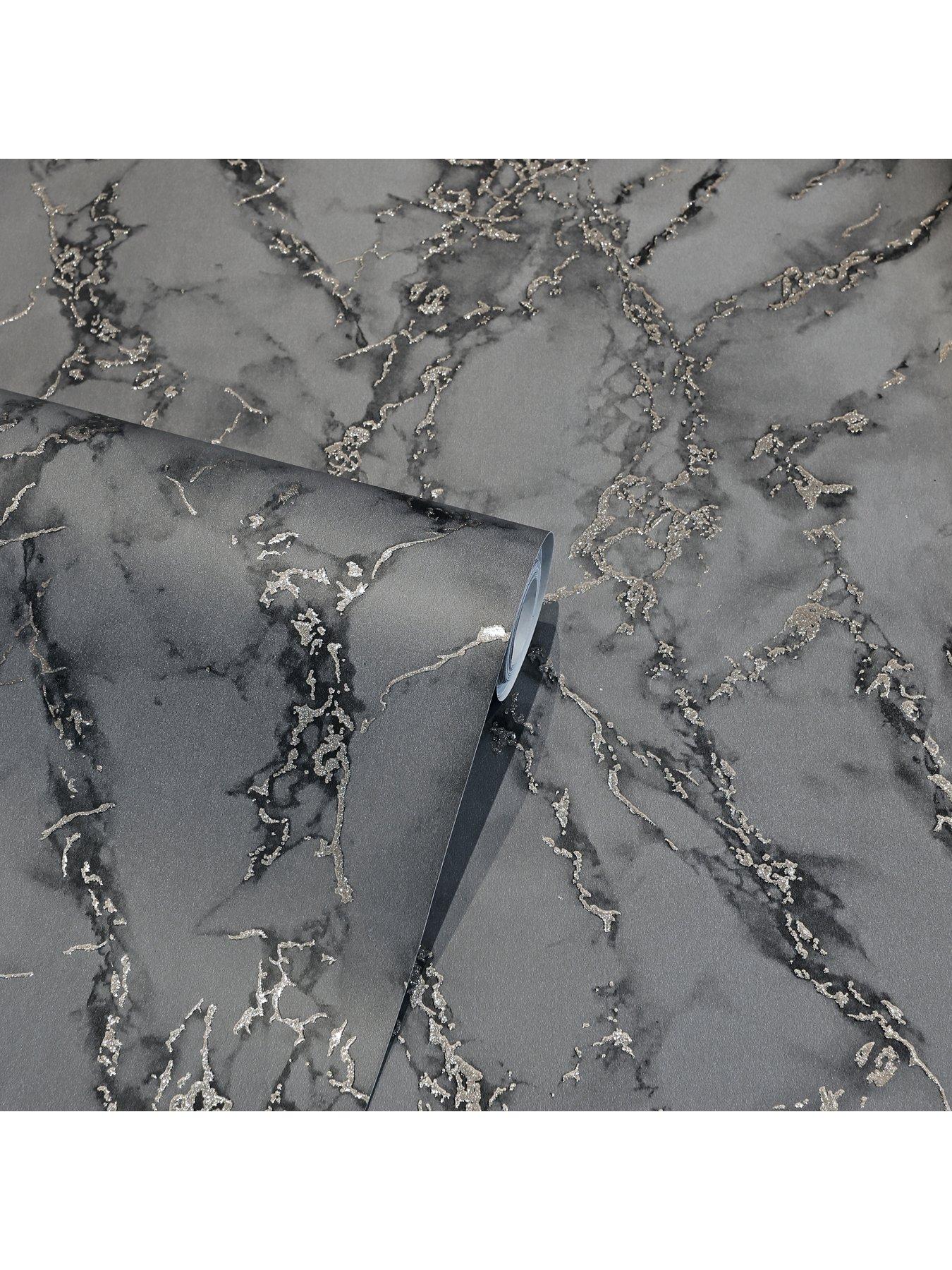 Image 3 of 5 of ARTHOUSE Carrara Marble Charcoal Sw12 Wallpaper