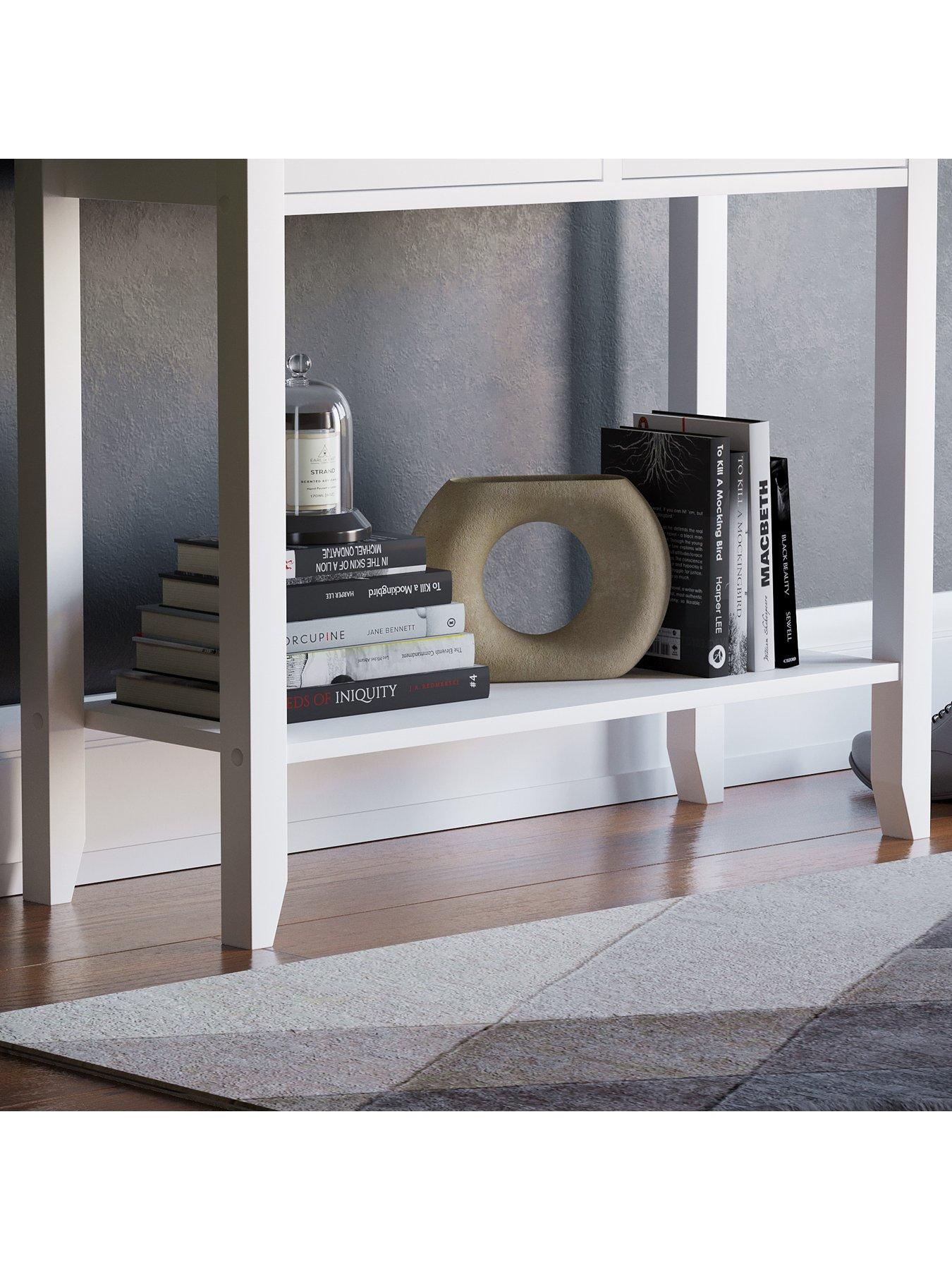 Image 5 of 6 of Vida Designs Windsor 2 Drawer Console Table - White