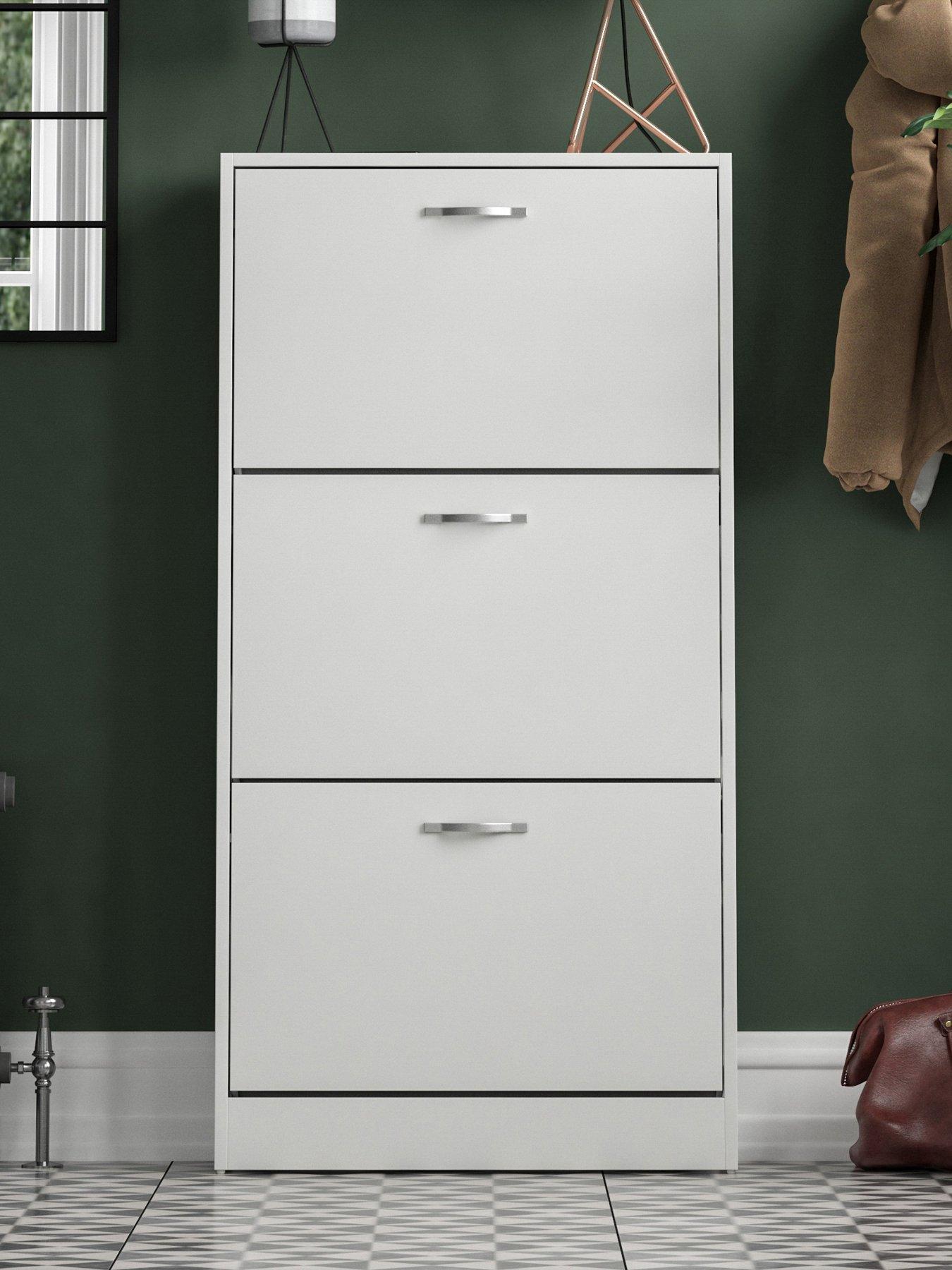 Image 1 of 6 of Vida Designs Shay 3 Drawer Shoe Cabinet