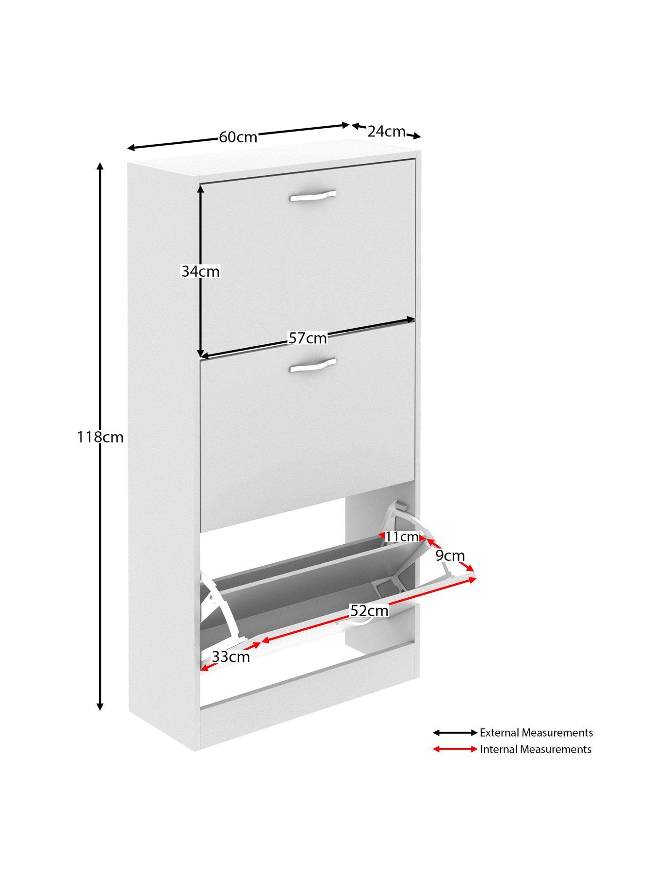 Image 6 of 6 of Vida Designs Shay 3 Drawer Shoe Cabinet