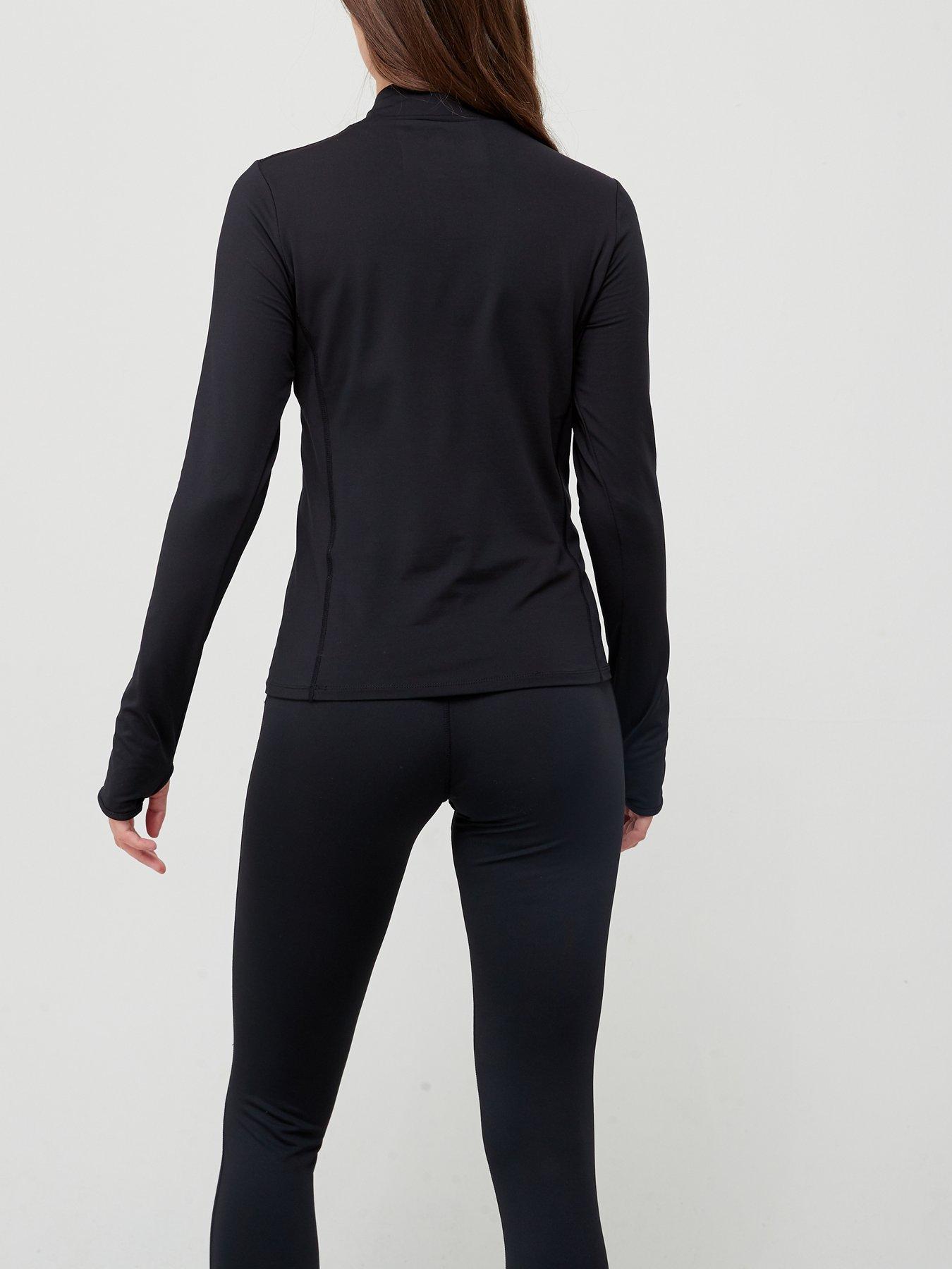 ellesse-sofira-14-zip-top-blacknbspstillFront