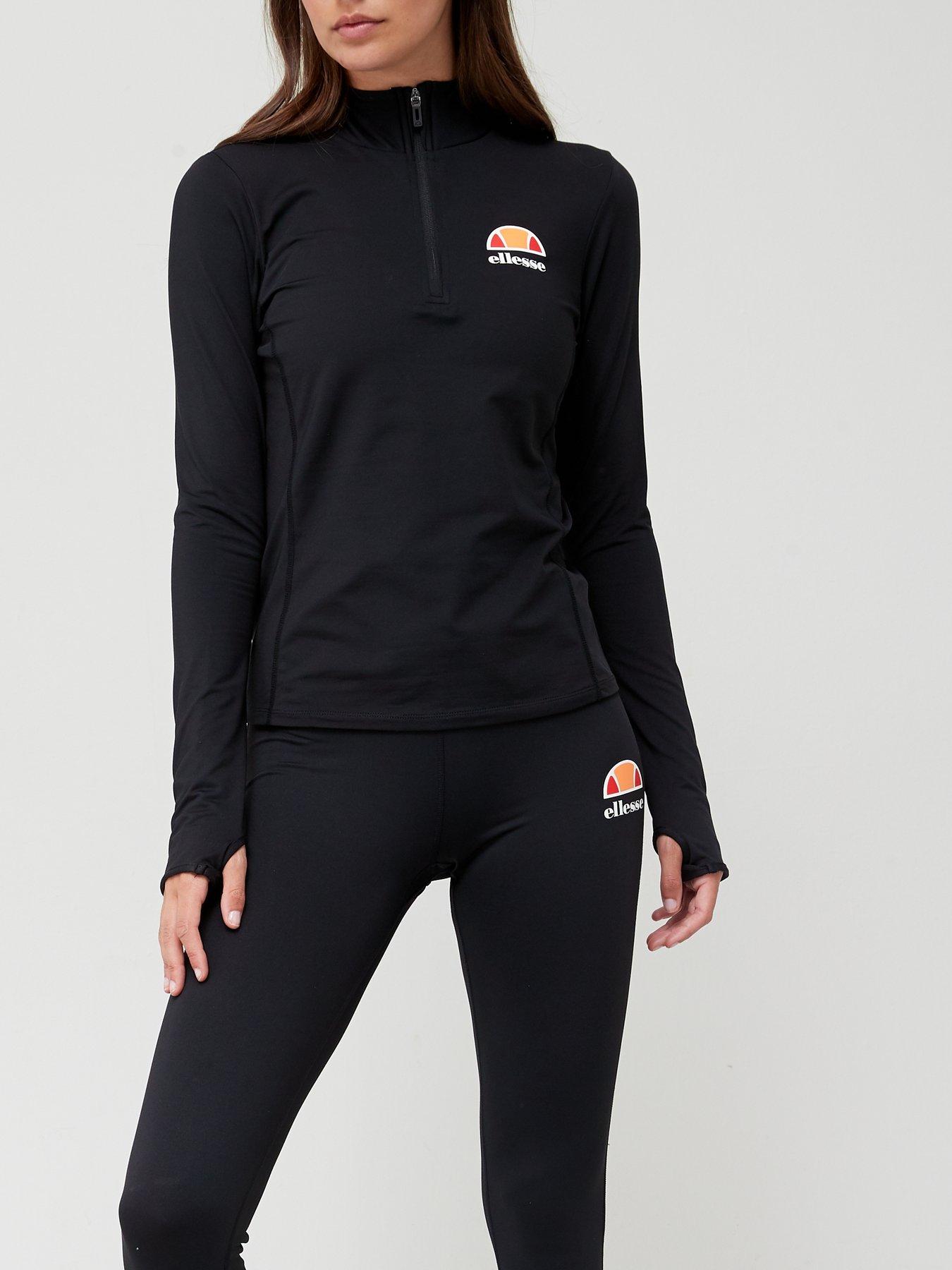 ellesse-sofira-14-zip-top-blacknbspoutfit