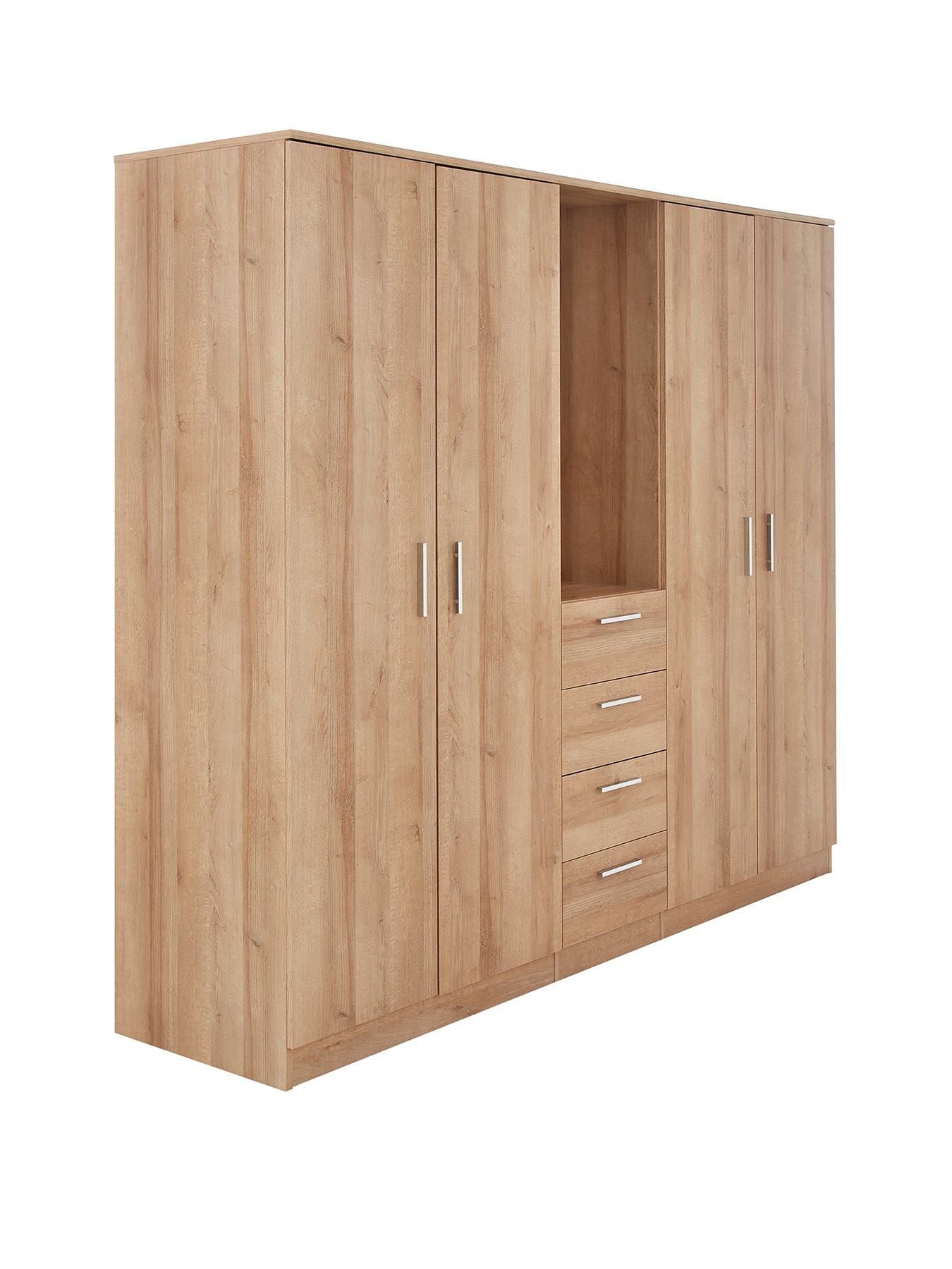 Image 3 of 7 of The Very Collection Panama 4 Door, 4 Drawer Combi Fitment Wardrobe with Mirror&nbsp;- FSC&reg; Certified
