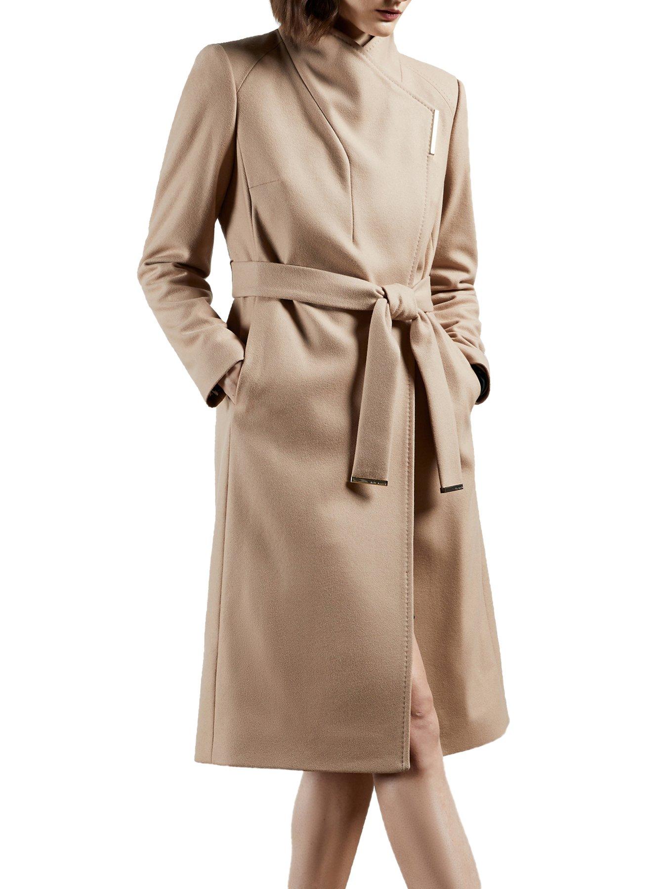 Midi shop wrap coat