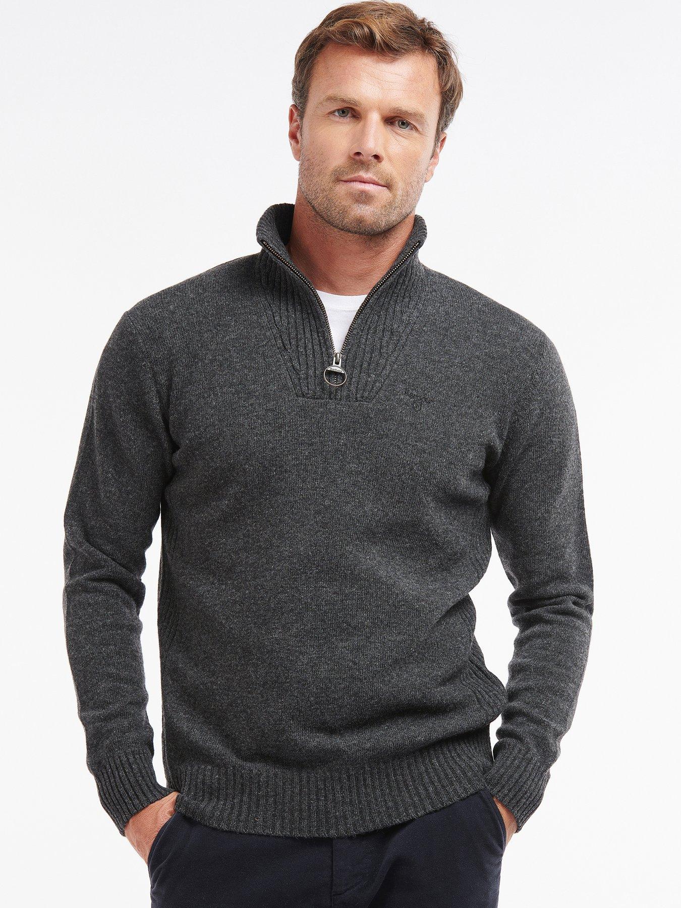 Barbour Barbour Essential Lambswool Half Zip - Charcoal