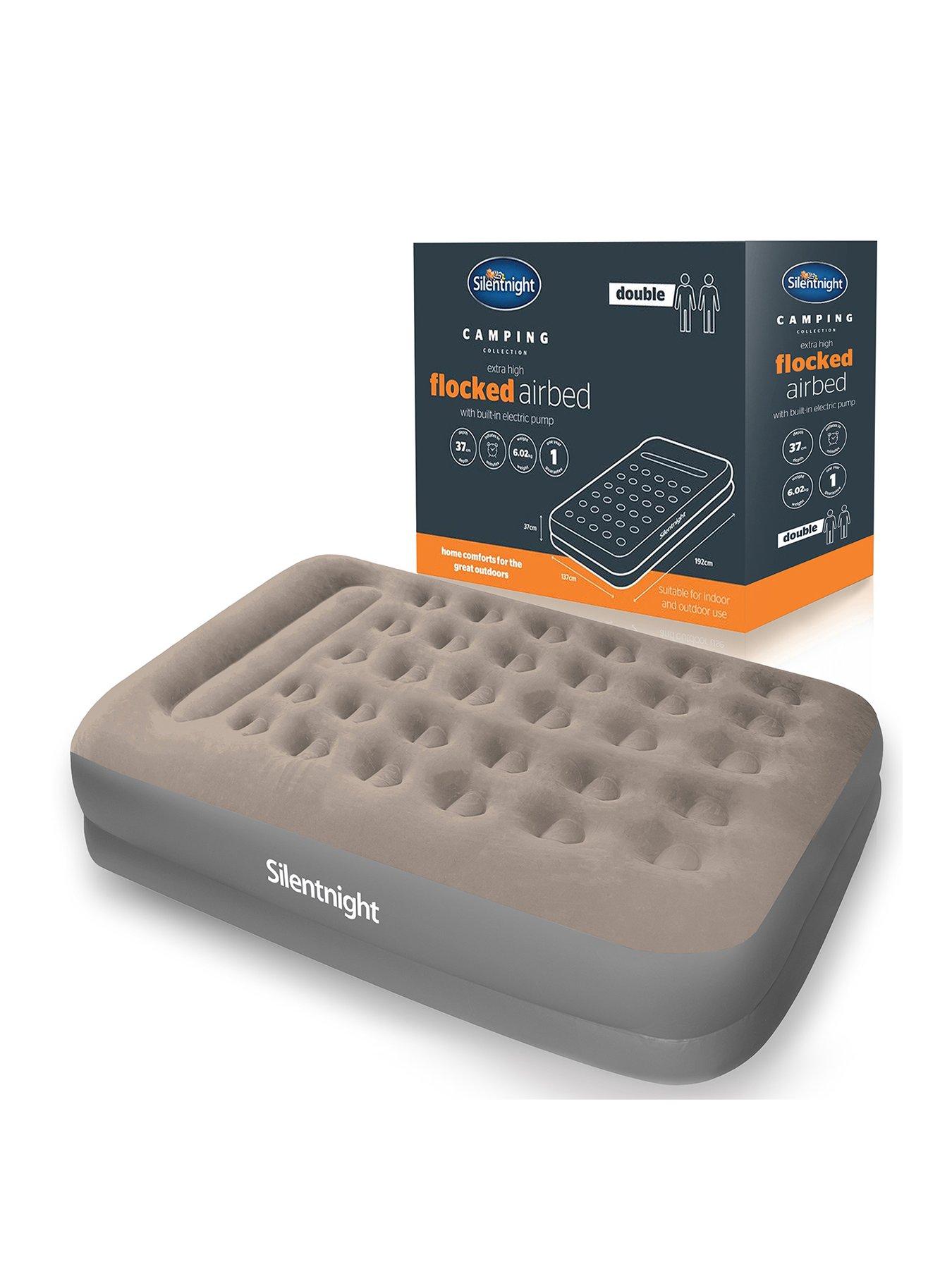 undefined Camping Collection Extra Deep Flocked Airbed with Electric Pump -  King - Grey