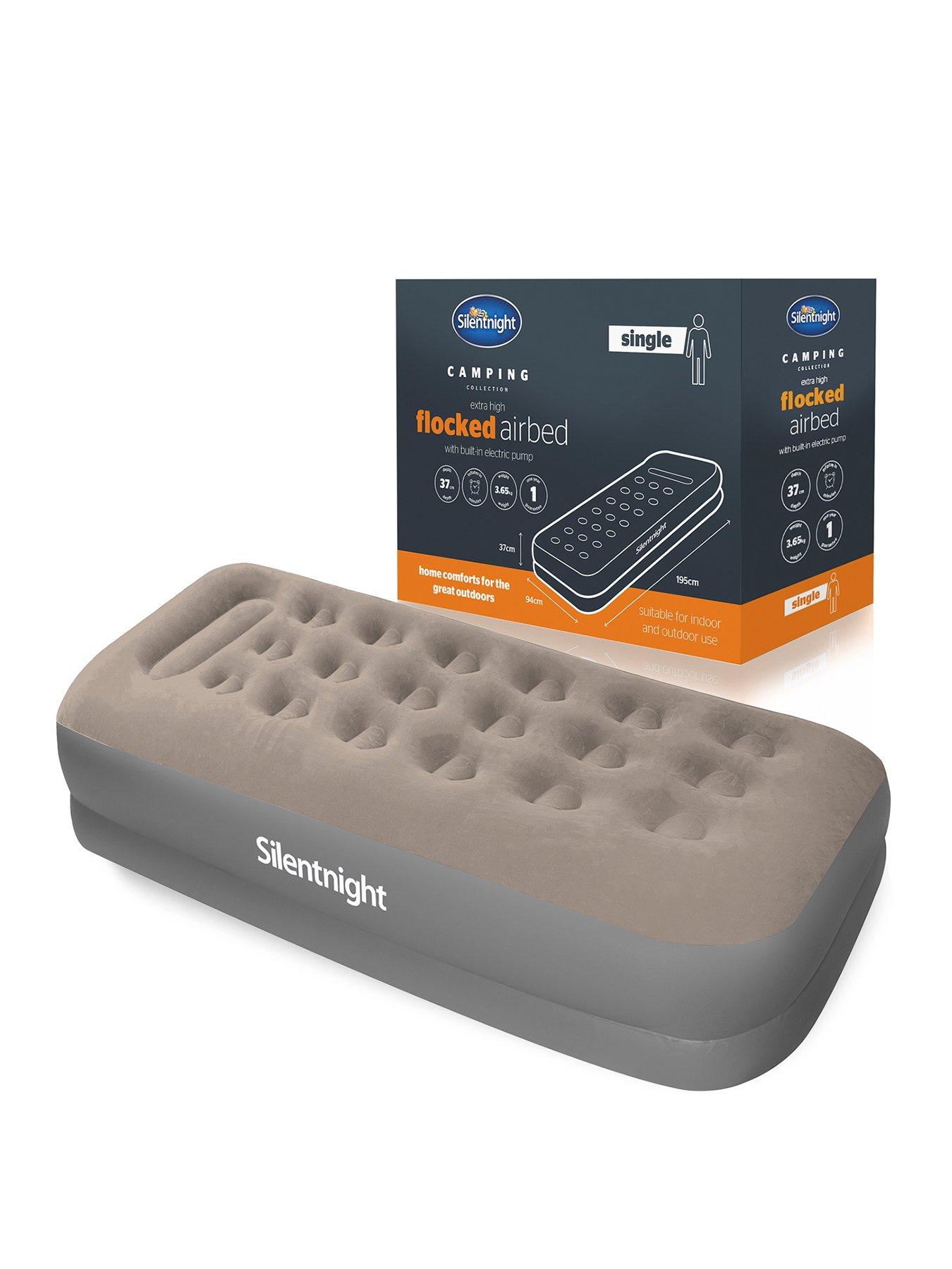 undefined Camping Collection Extra Deep Flocked Airbed with Electric Pump - Single