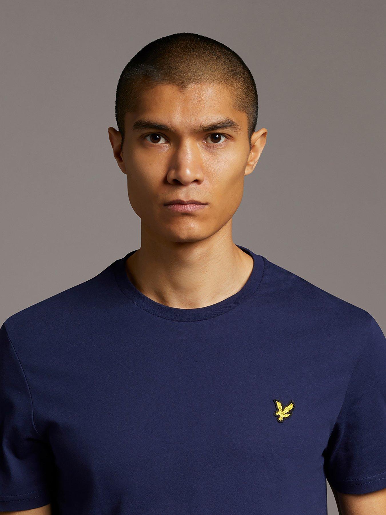 lyle-scott-regular-fit-plain-t-shirt-navyoutfit