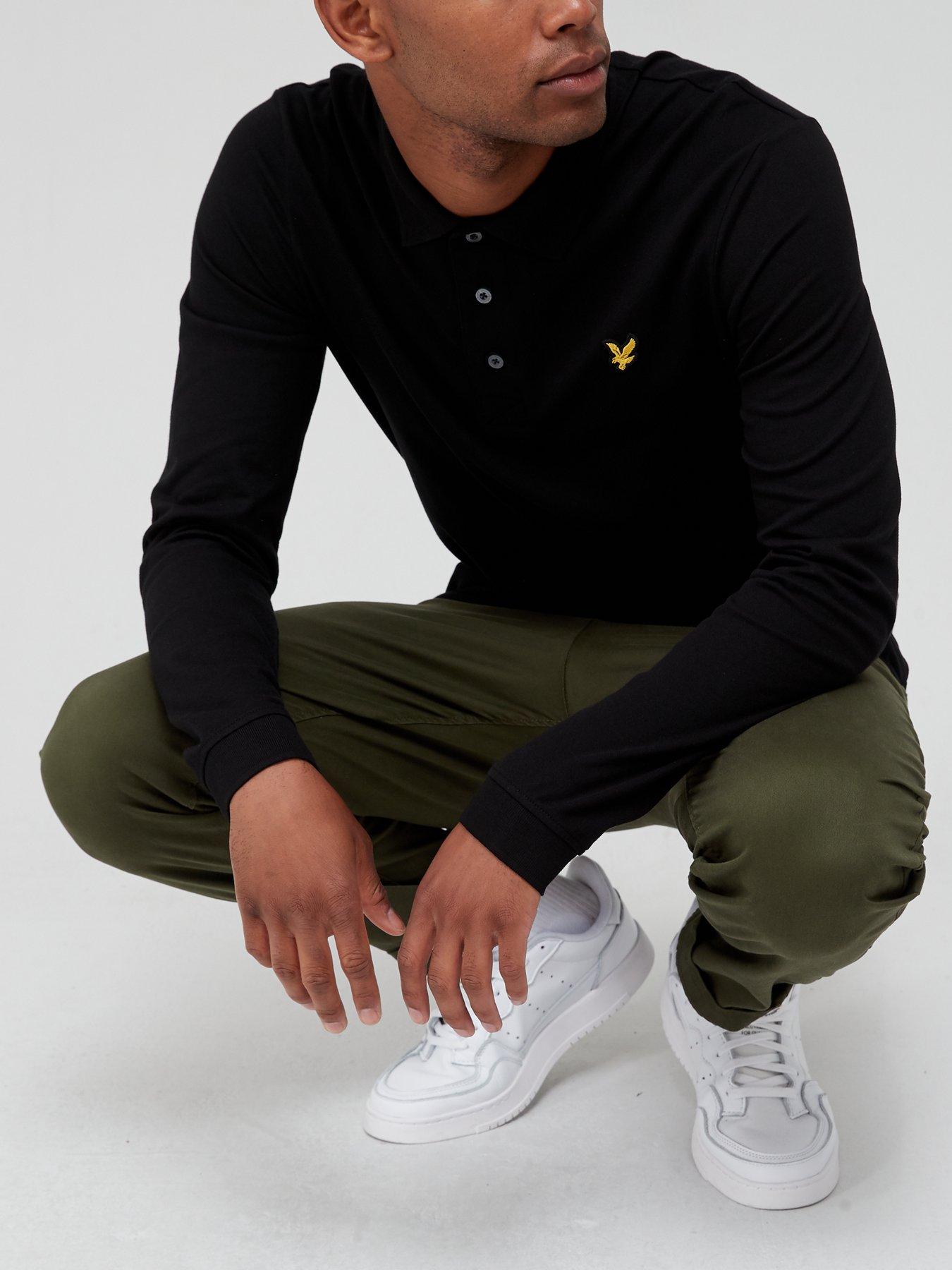 Lyle and scott long sleeve polo black hotsell