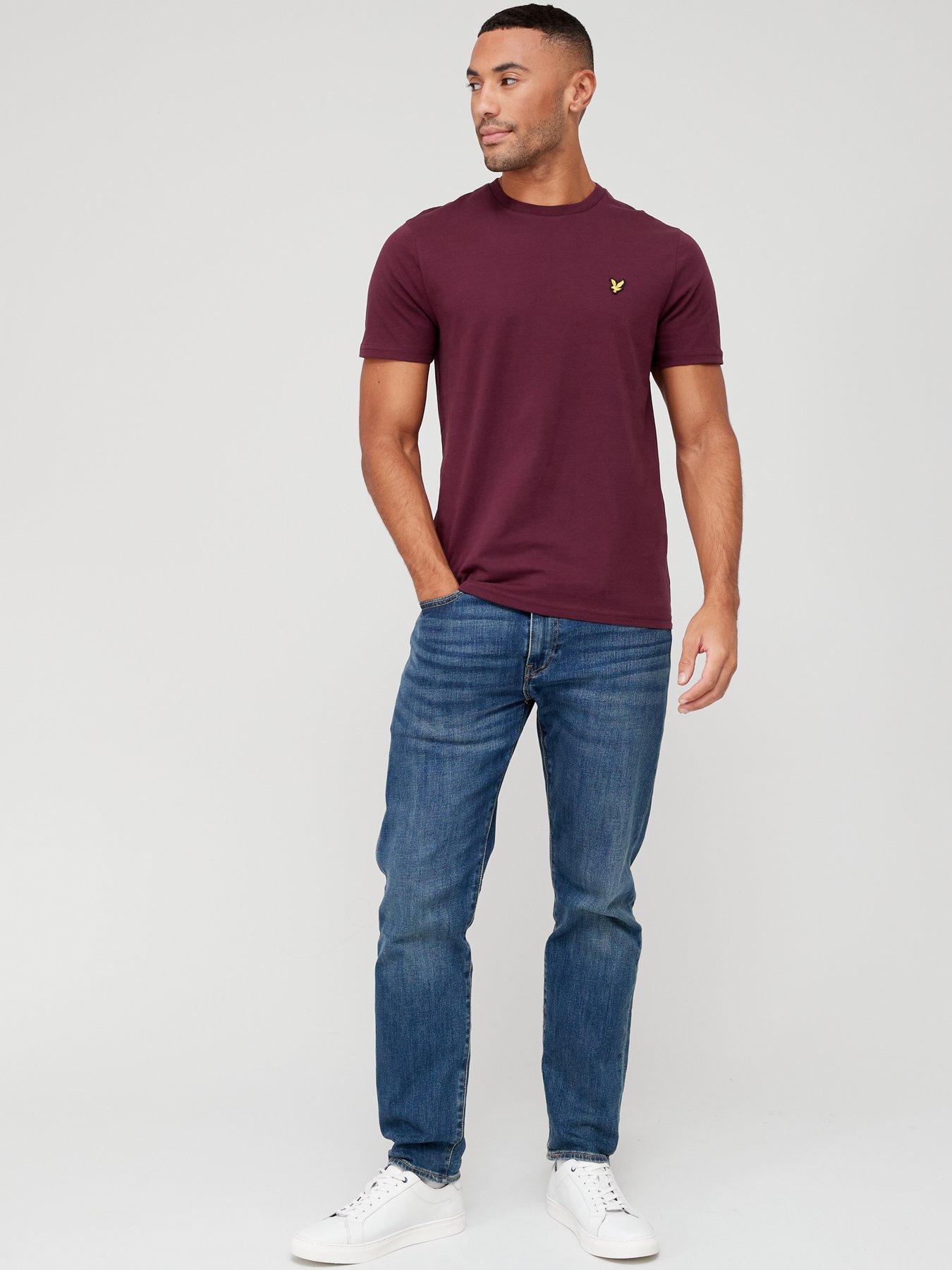 lyle-scott-regular-fit-plain-t-shirt-dark-redback