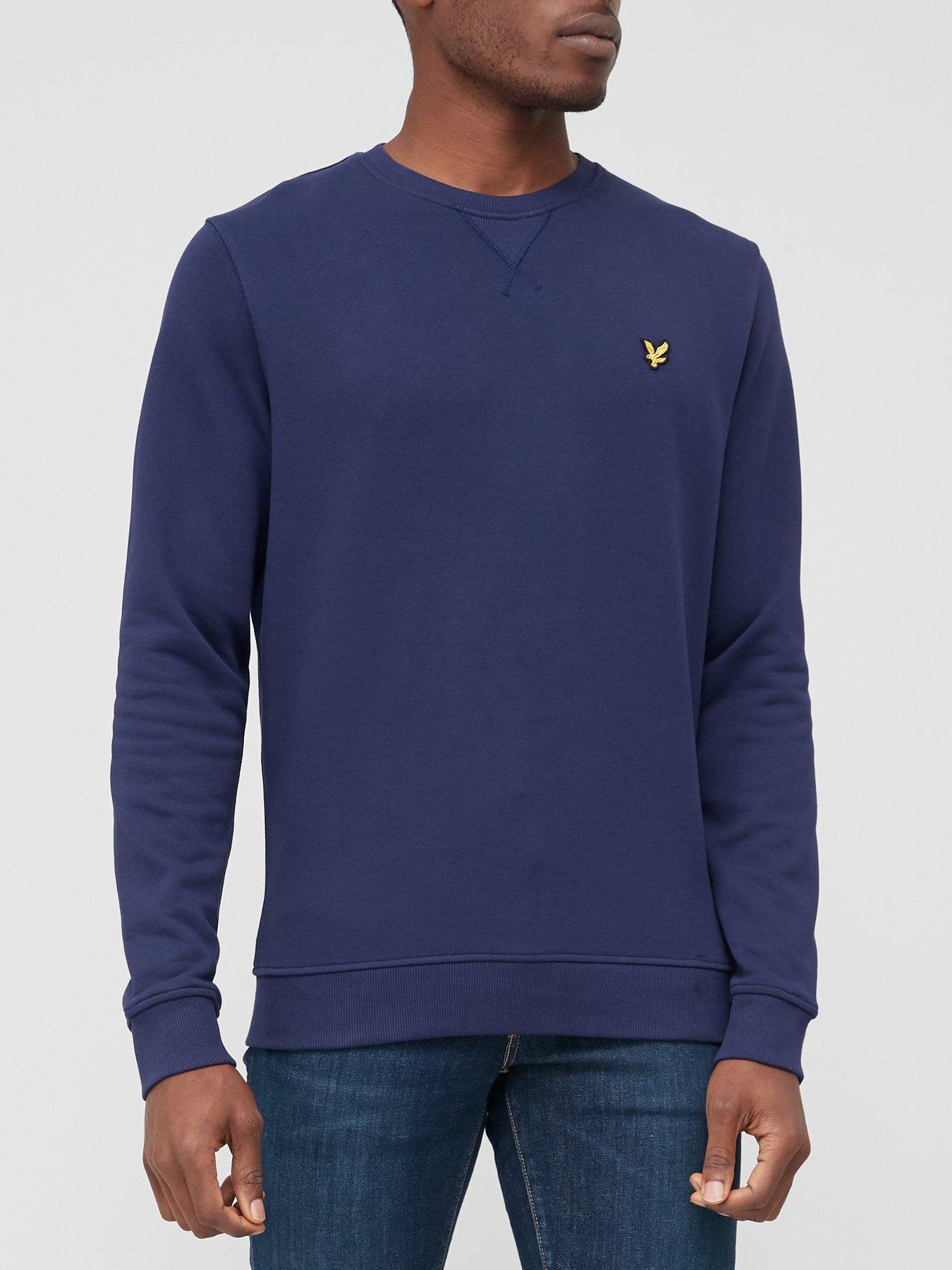 lyle-scott-crew-neck-sweat-top-navy