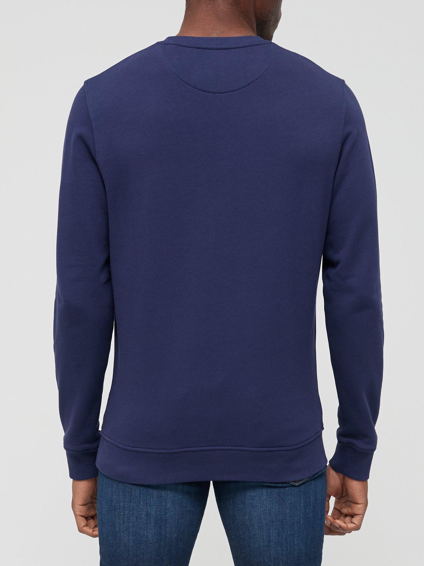 lyle-scott-crew-neck-sweat-top-navystillFront