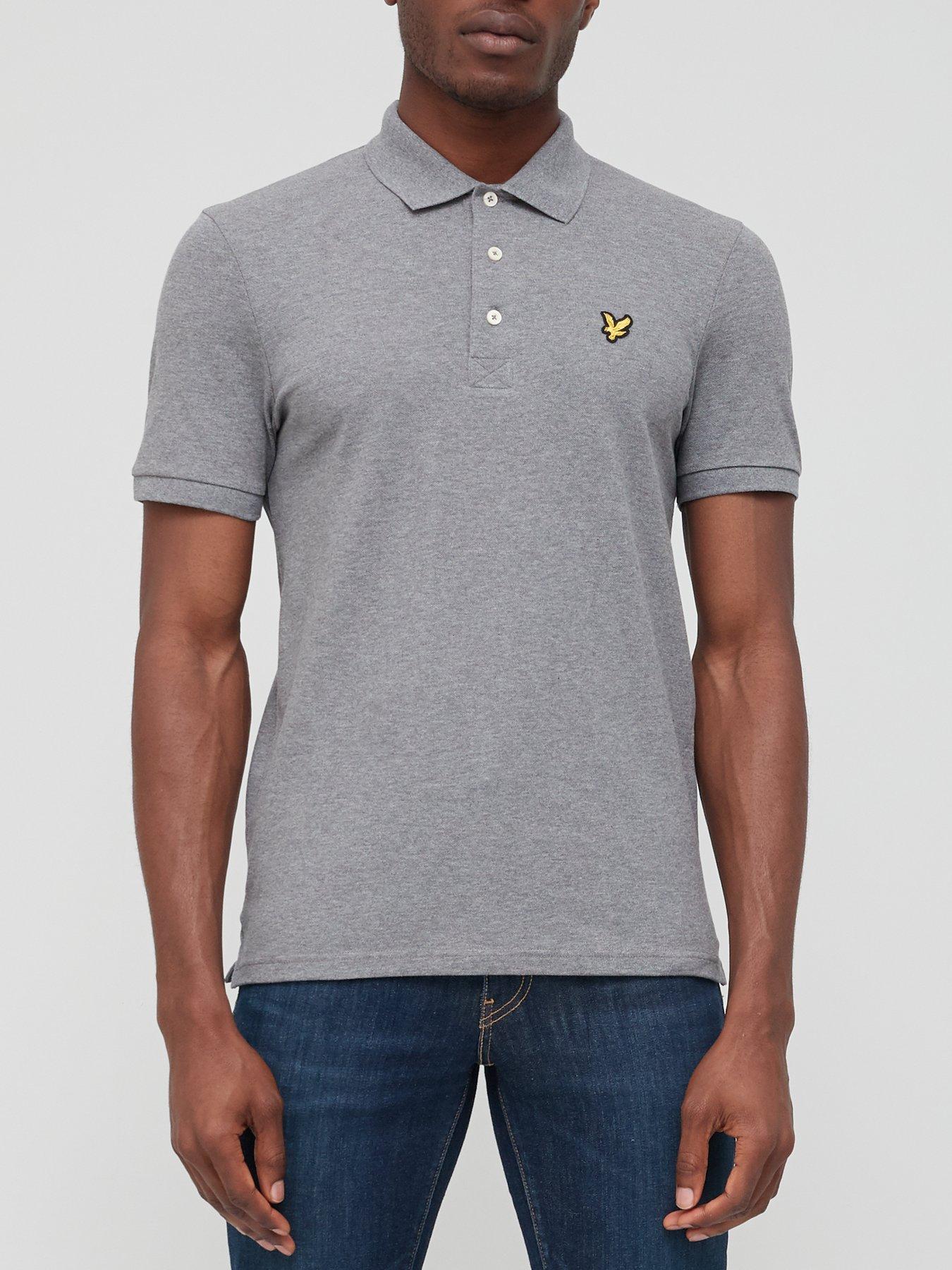 lyle-scott-regular-fit-logo-polo-shirt-grey