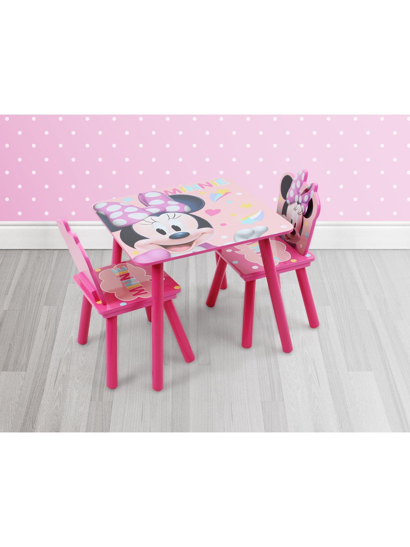 Minnie mouse table 2025 and 2 chairs