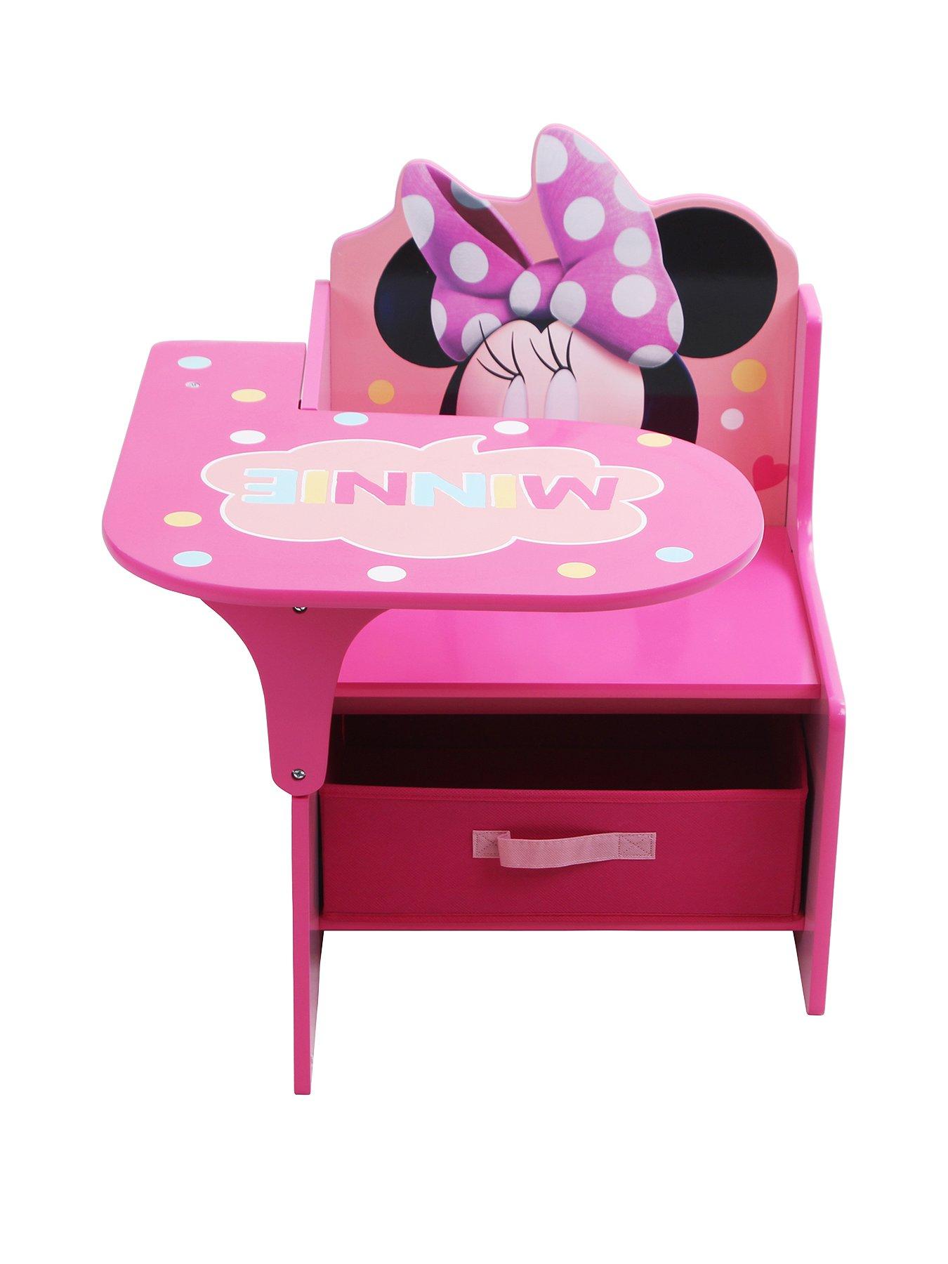 Image 2 of 6 of Minnie Mouse Minnie Mouse Chair Desk With Storage Bin