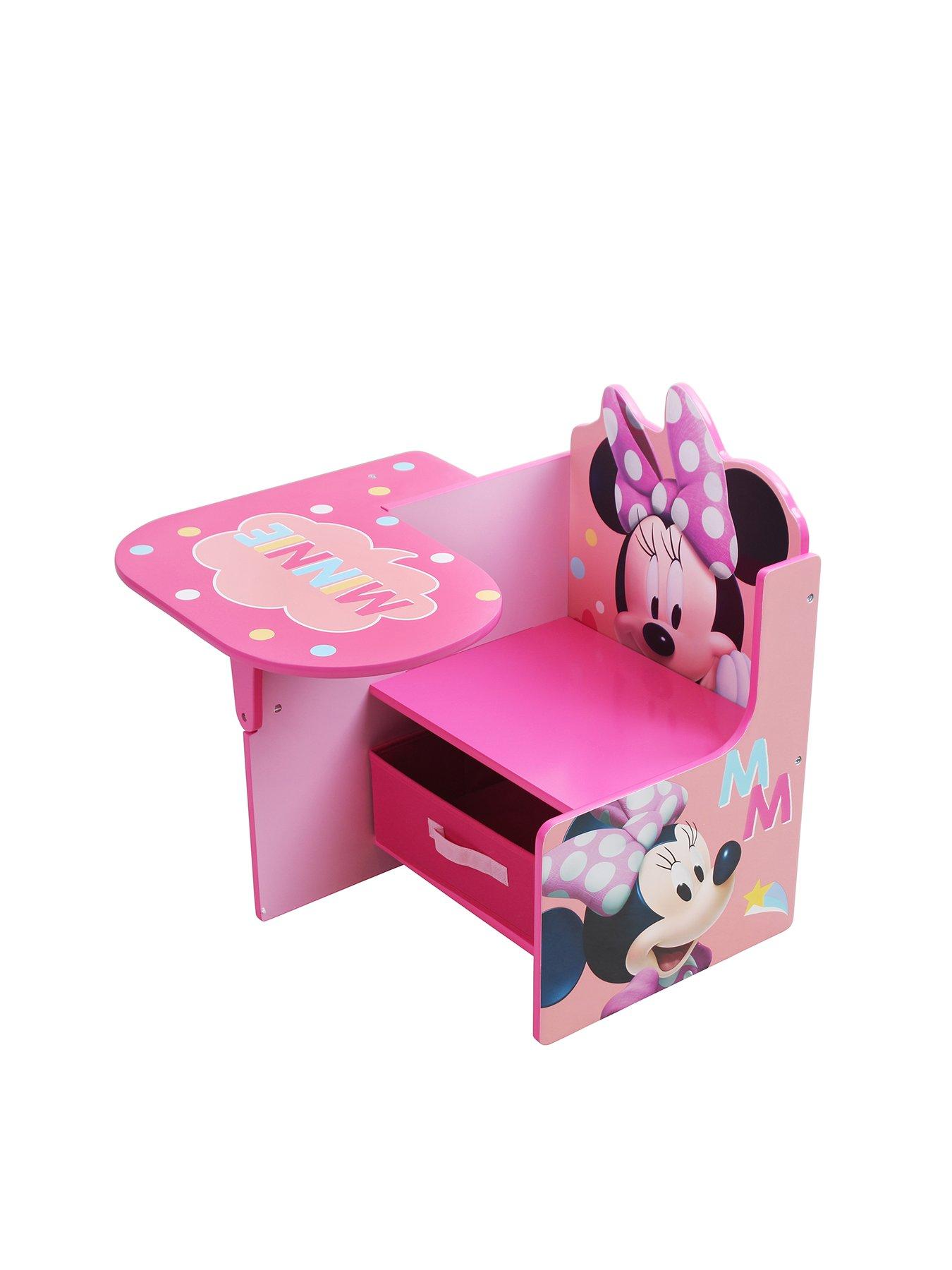 Image 3 of 6 of Minnie Mouse Minnie Mouse Chair Desk With Storage Bin