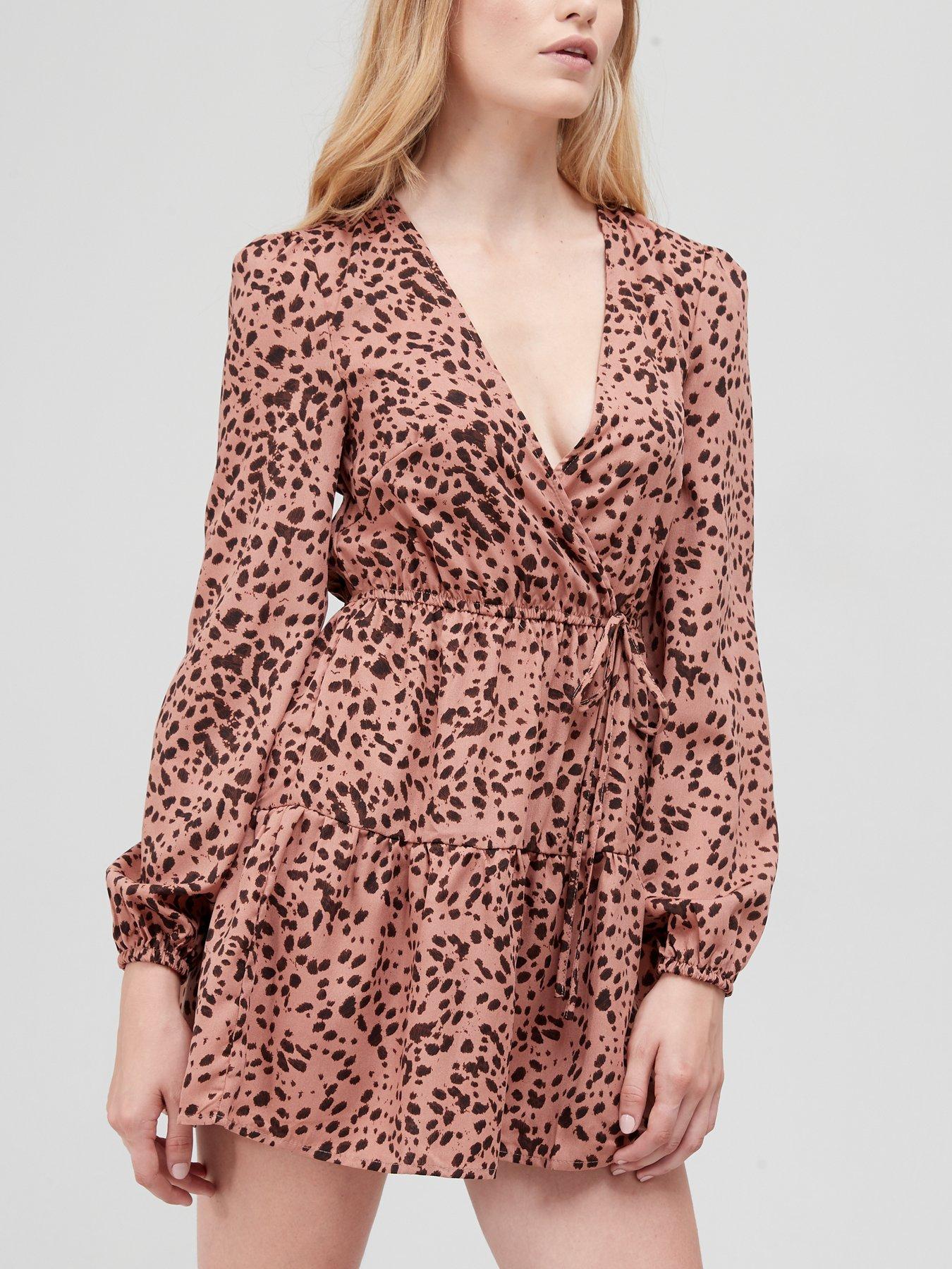 Missguided leopard 2025 print dress