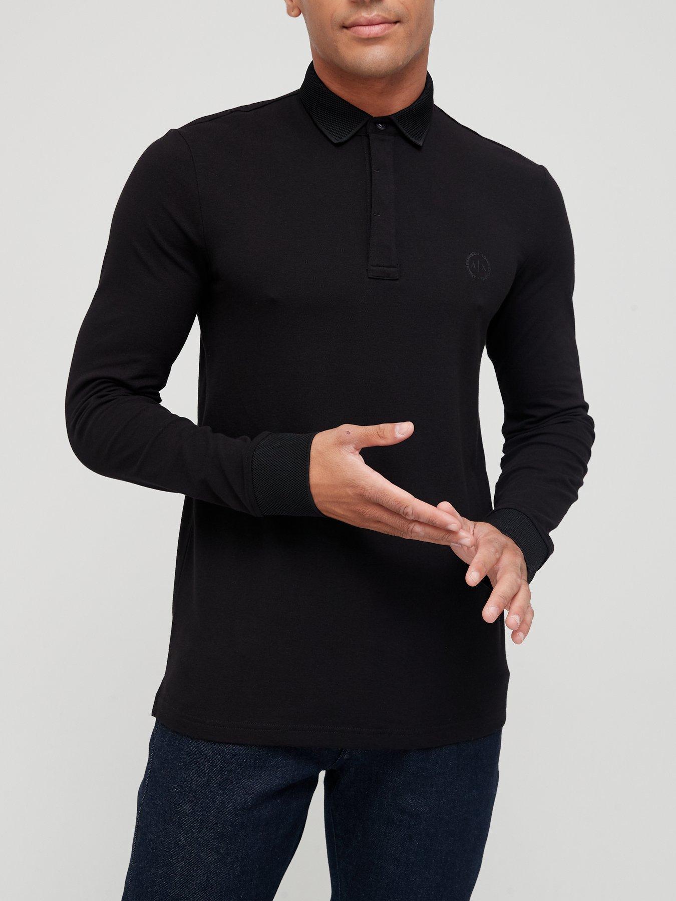 armani-exchange-armani-exchange-long-sleeve-slim-fit-polo-shirt-black