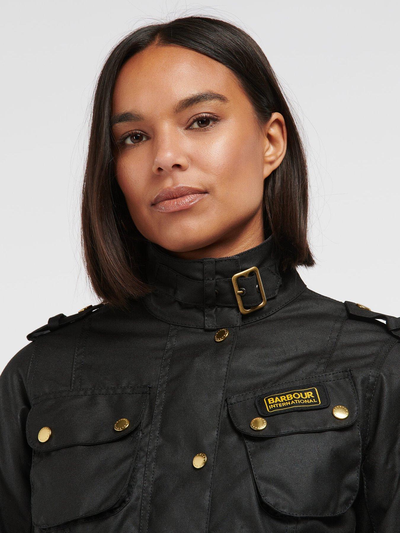 Belted wax outlet jacket