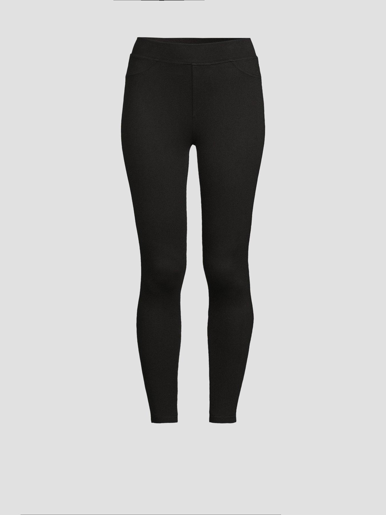 Image 7 of 7 of The Very Collection Womens Denim-Look Pull-On Leggings - Black