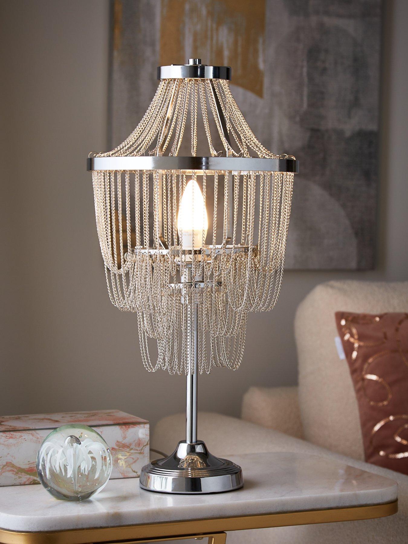 Image 1 of 4 of Michelle Keegan Home Angel Table Lamp - Chrome