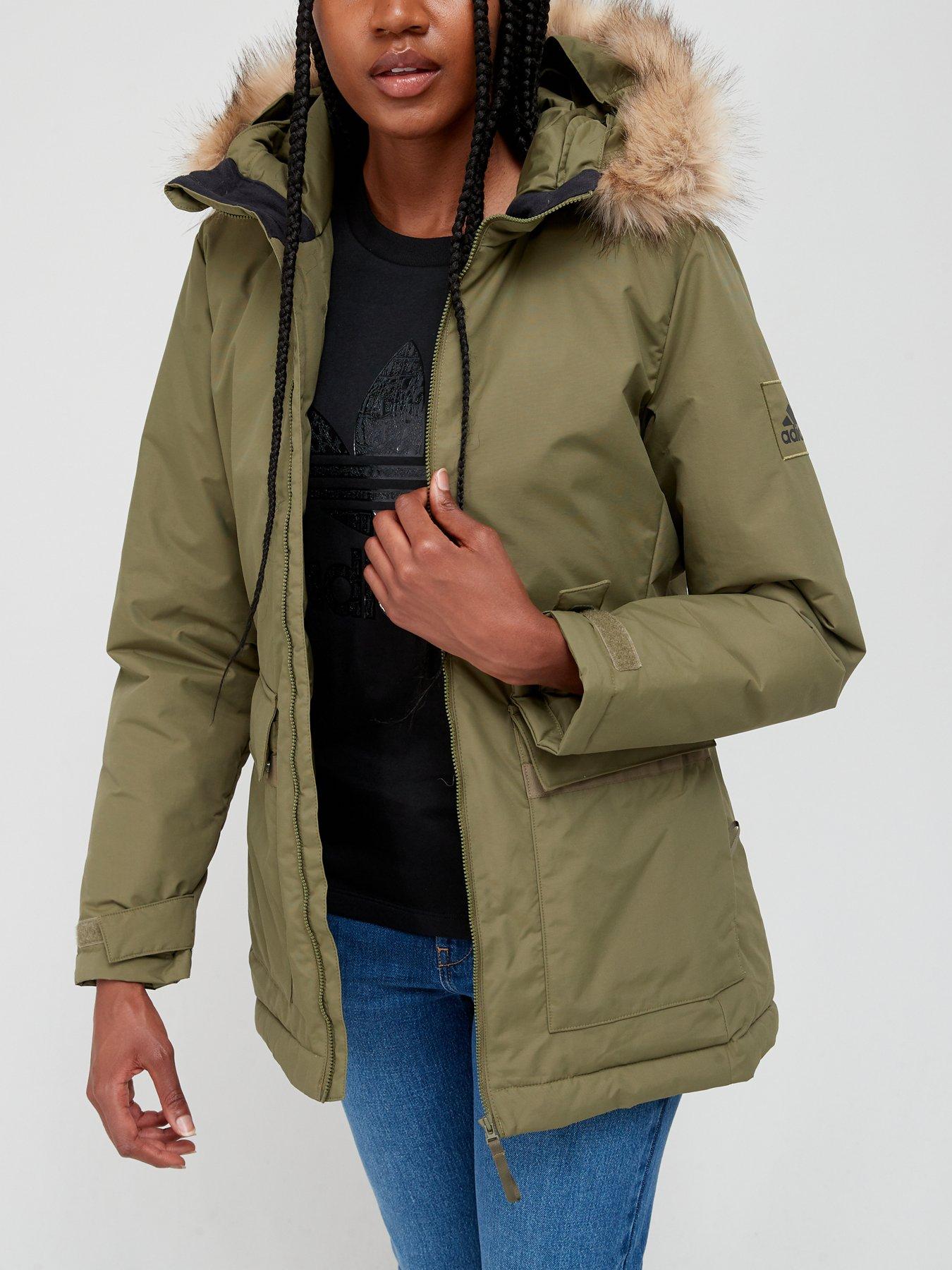 adidas Utilitas Hooded Jacket - Khaki | Very Ireland
