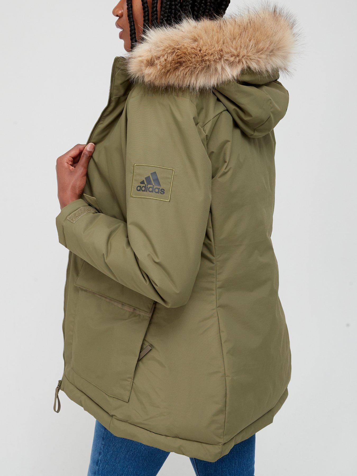 adidas Utilitas Hooded Jacket - Khaki | Very Ireland