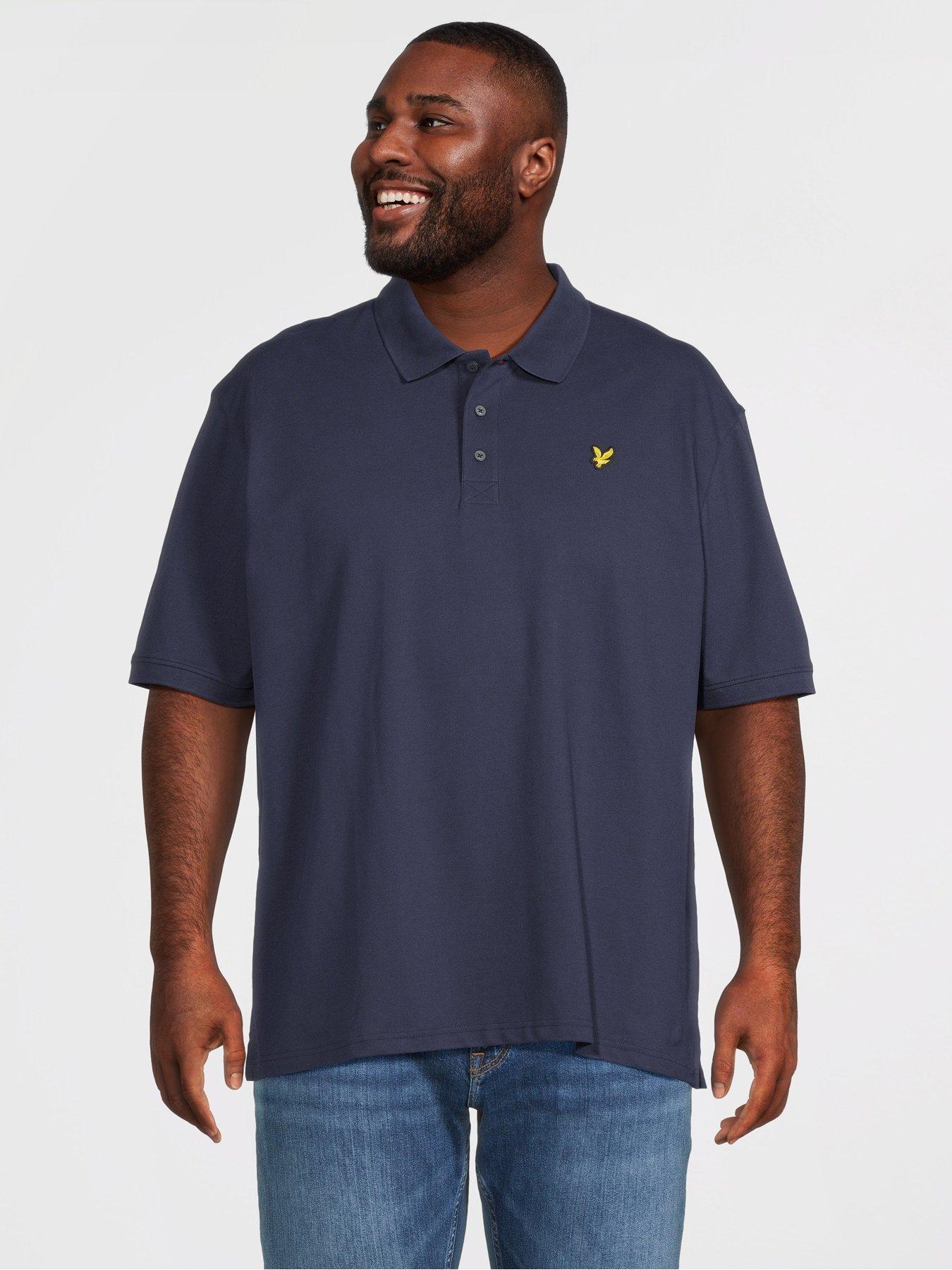 Image 1 of 4 of Lyle & Scott Big &amp; Tall Plain Polo Shirt - Navy