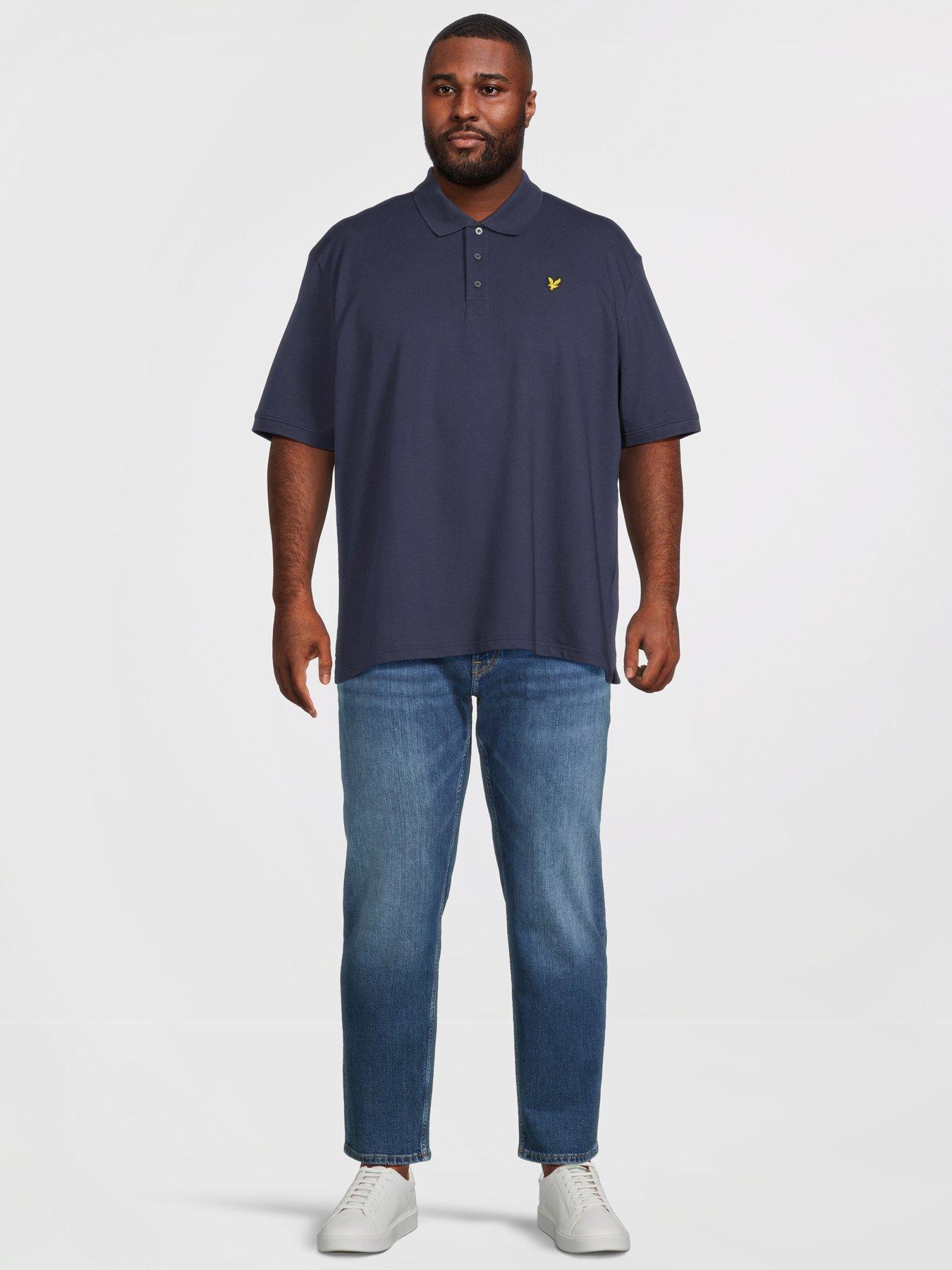 Image 3 of 4 of Lyle & Scott Big &amp; Tall Plain Polo Shirt - Navy